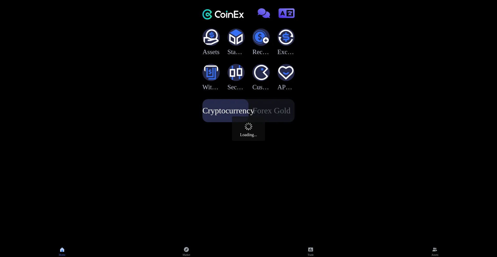 Website screenshot of Coinexmax.vip