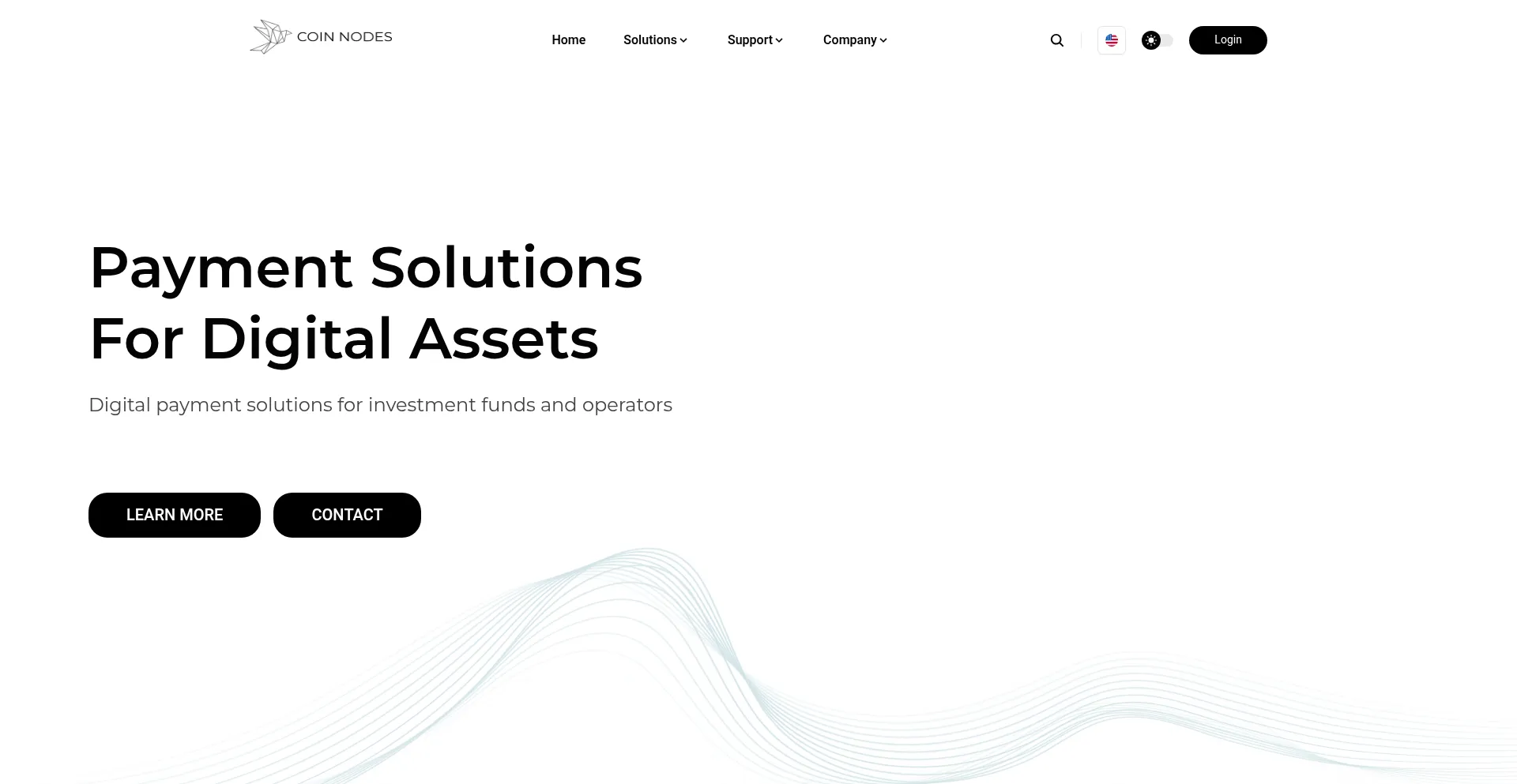 Website screenshot of Coinnodes.tech