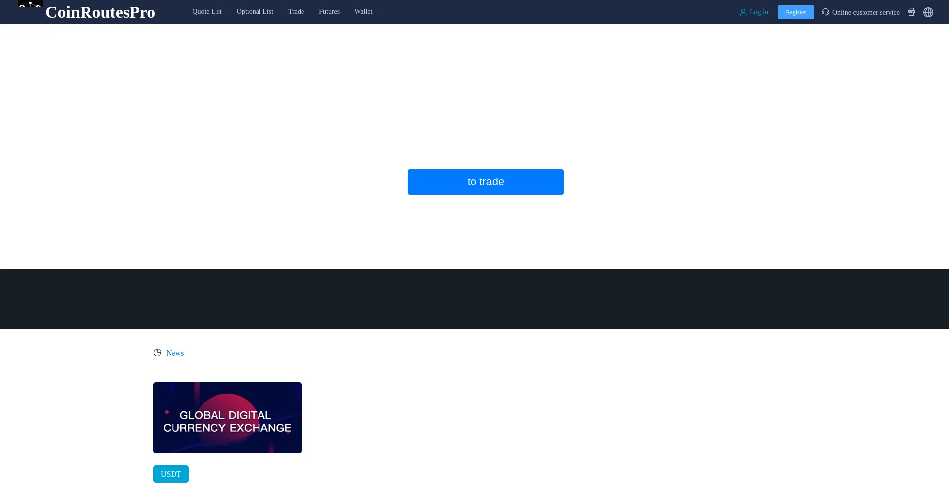 Website screenshot of Coinroutesprox.com