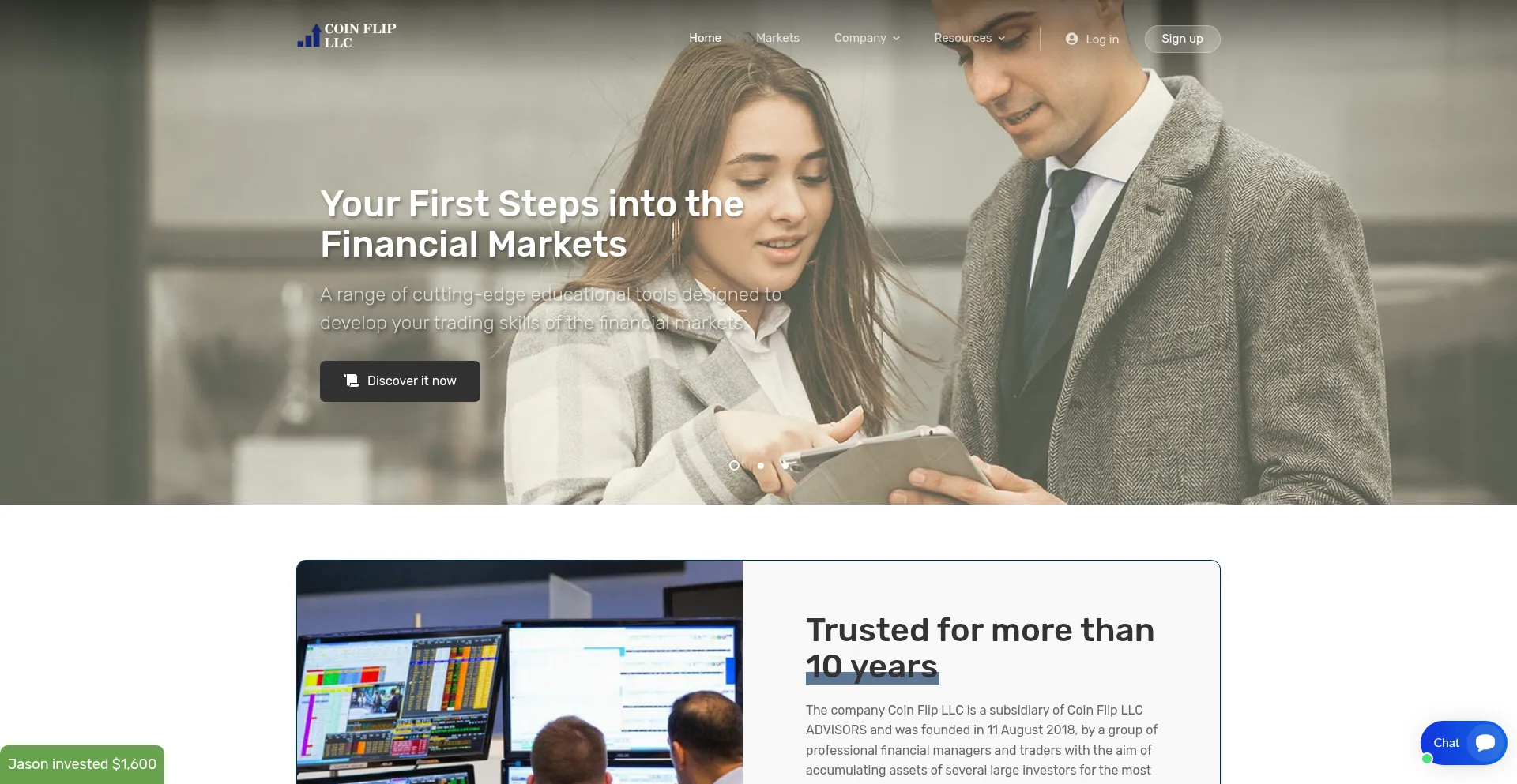 Website screenshot of Coins-flipllc.com