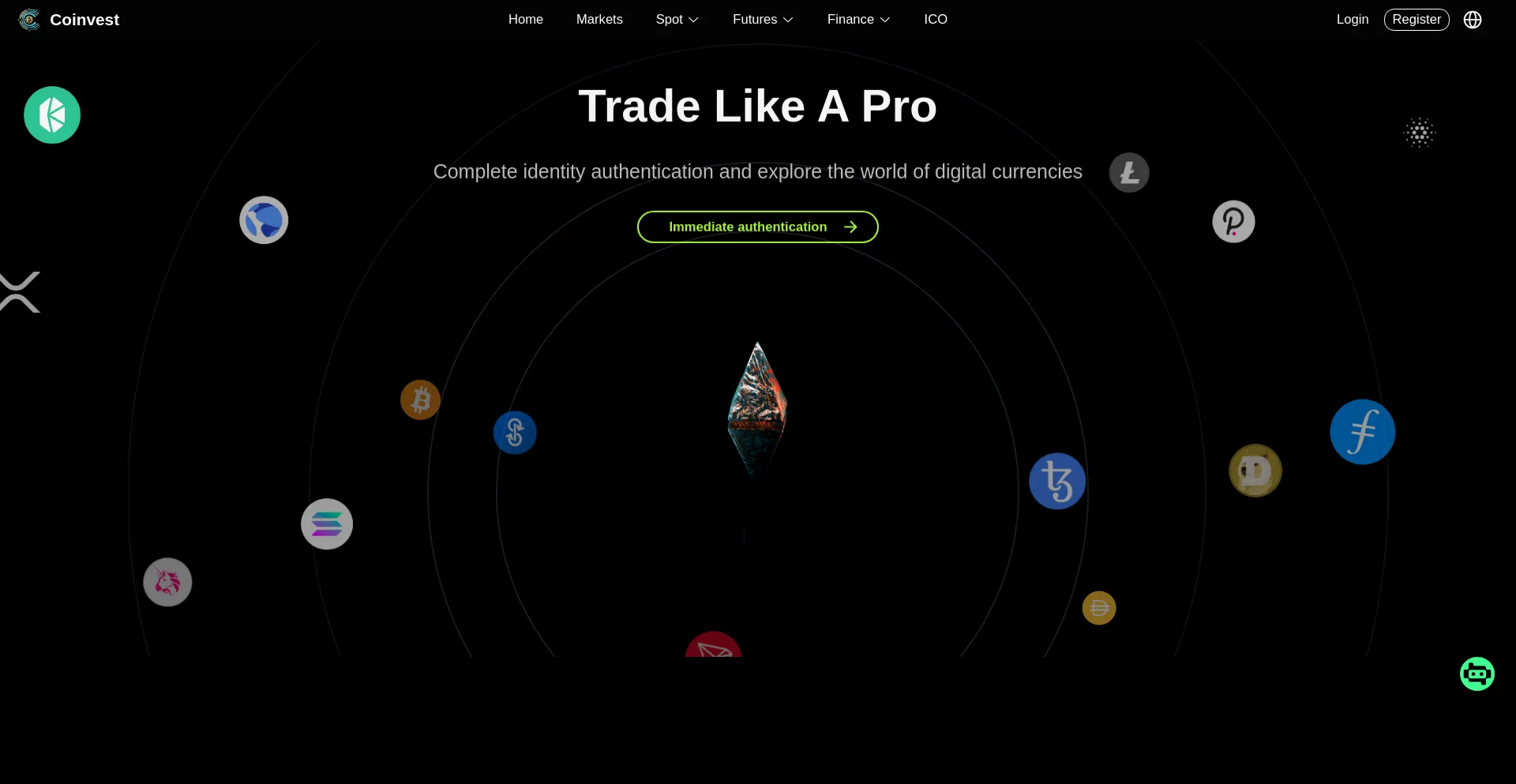 Website screenshot of Coinvest.top