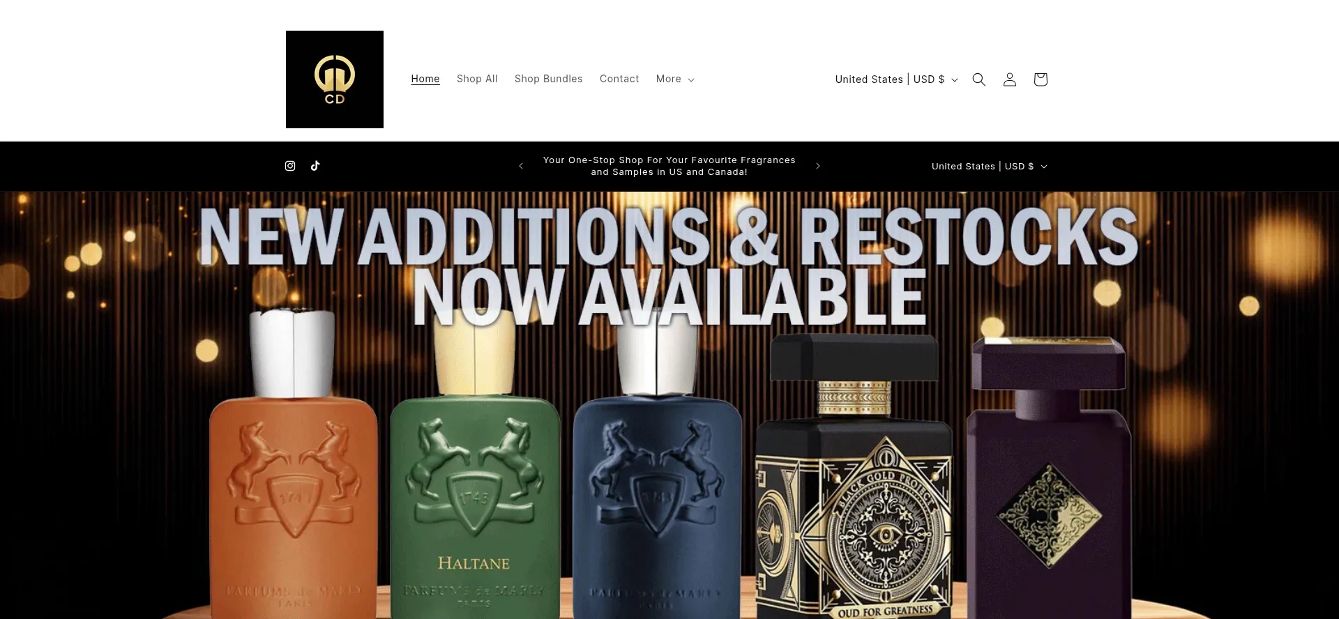 Website screenshot of Colognedecanted.ca
