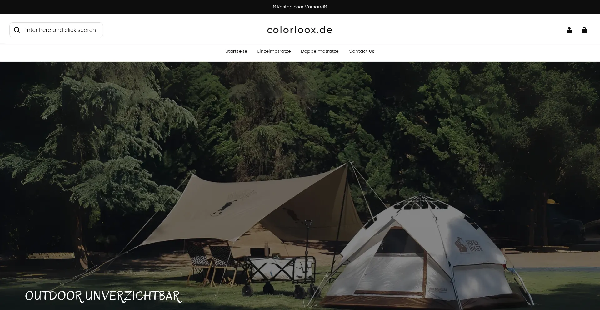 Website screenshot of Colorloox.de