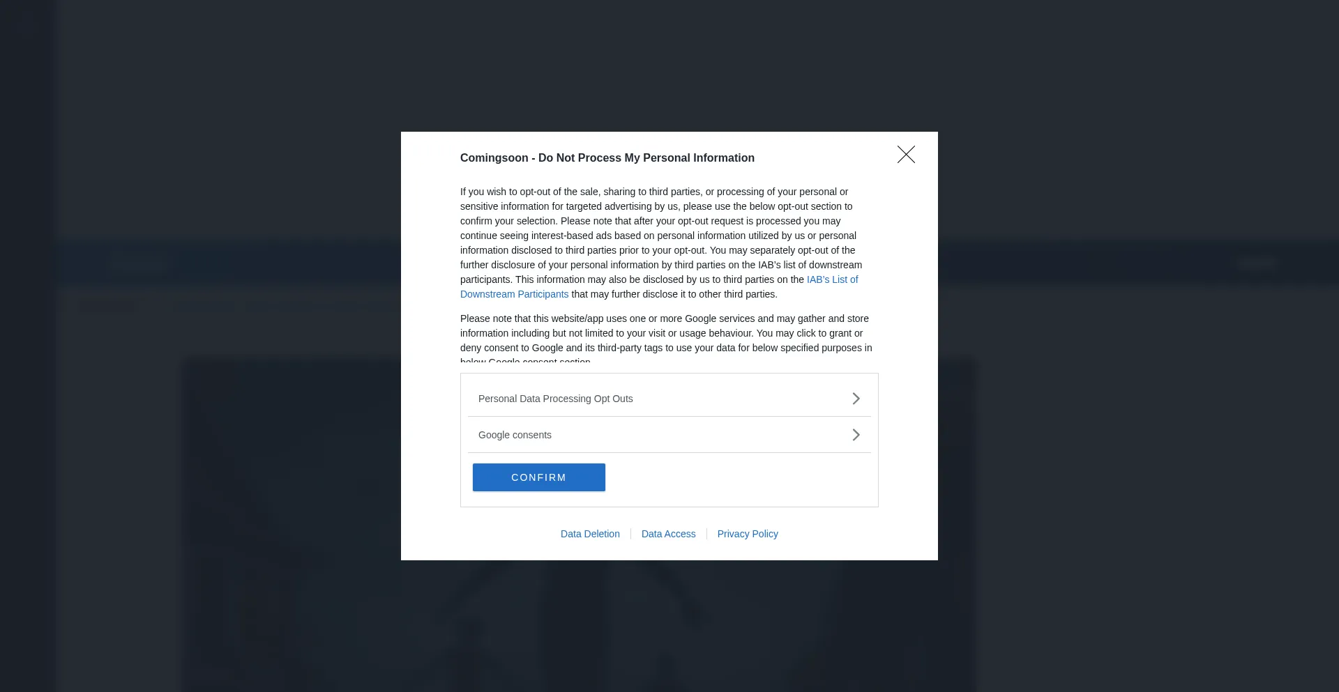 Website screenshot of Comingsoon.it