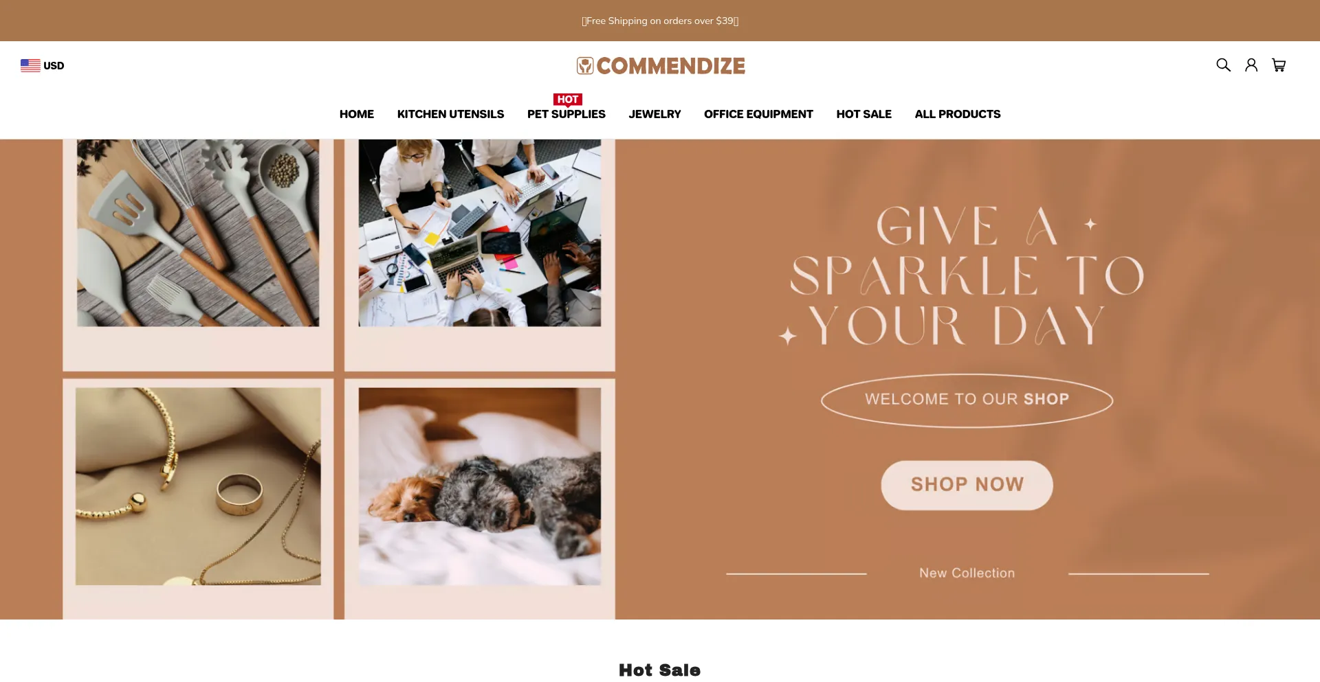 Website screenshot of Commendize.com