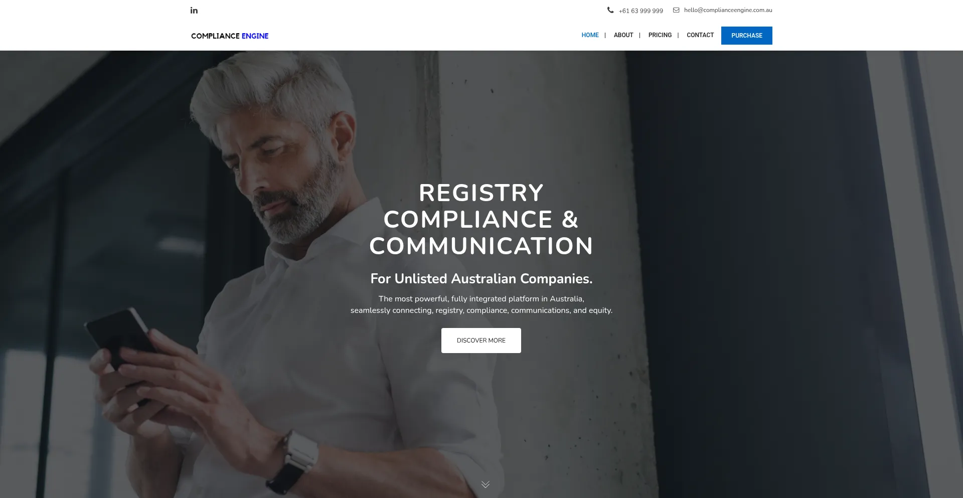 Website screenshot of Complianceengine.com.au