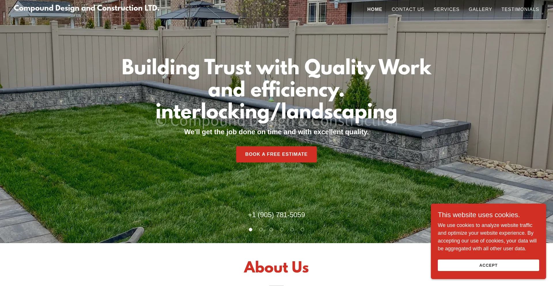 Website screenshot of Compounddc.ca