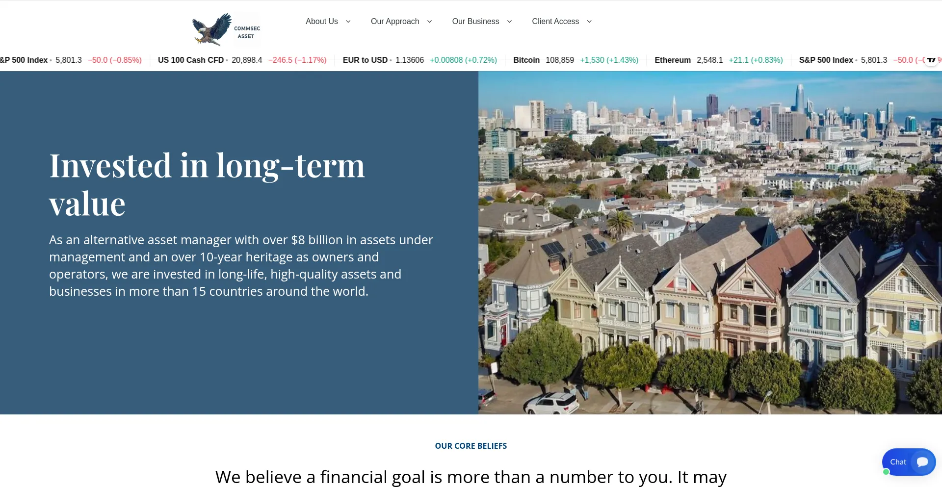 Website screenshot of Comsecasset.com