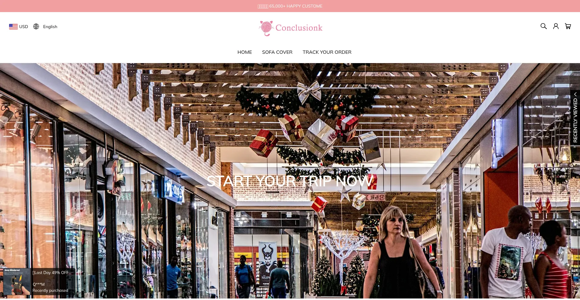 Website screenshot of Conclusionk.com