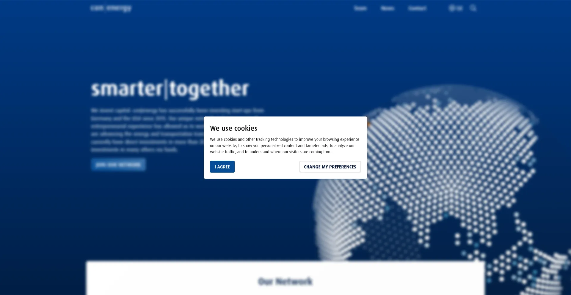Website screenshot of Conenergy.com