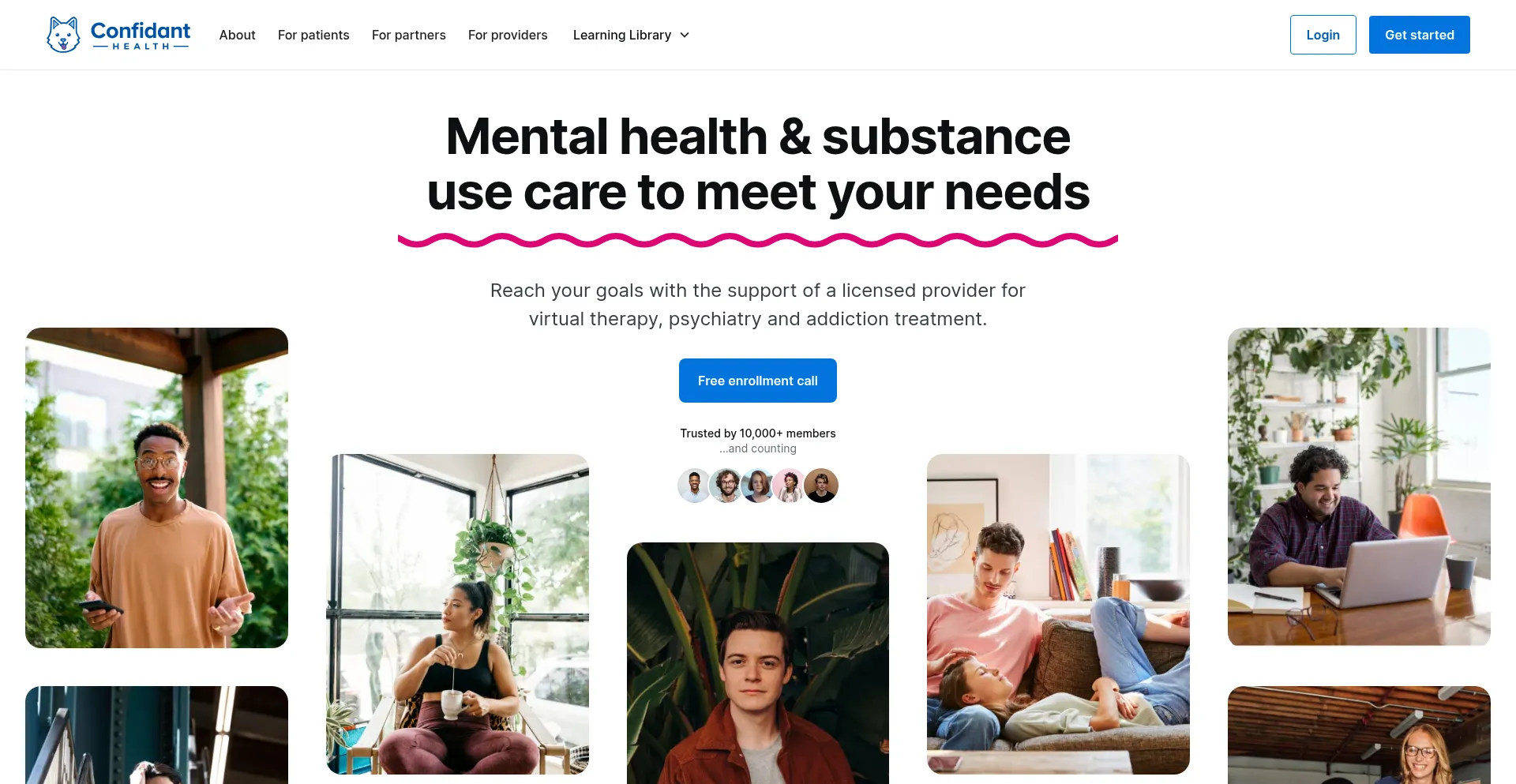 Website screenshot of Confidanthealth.com