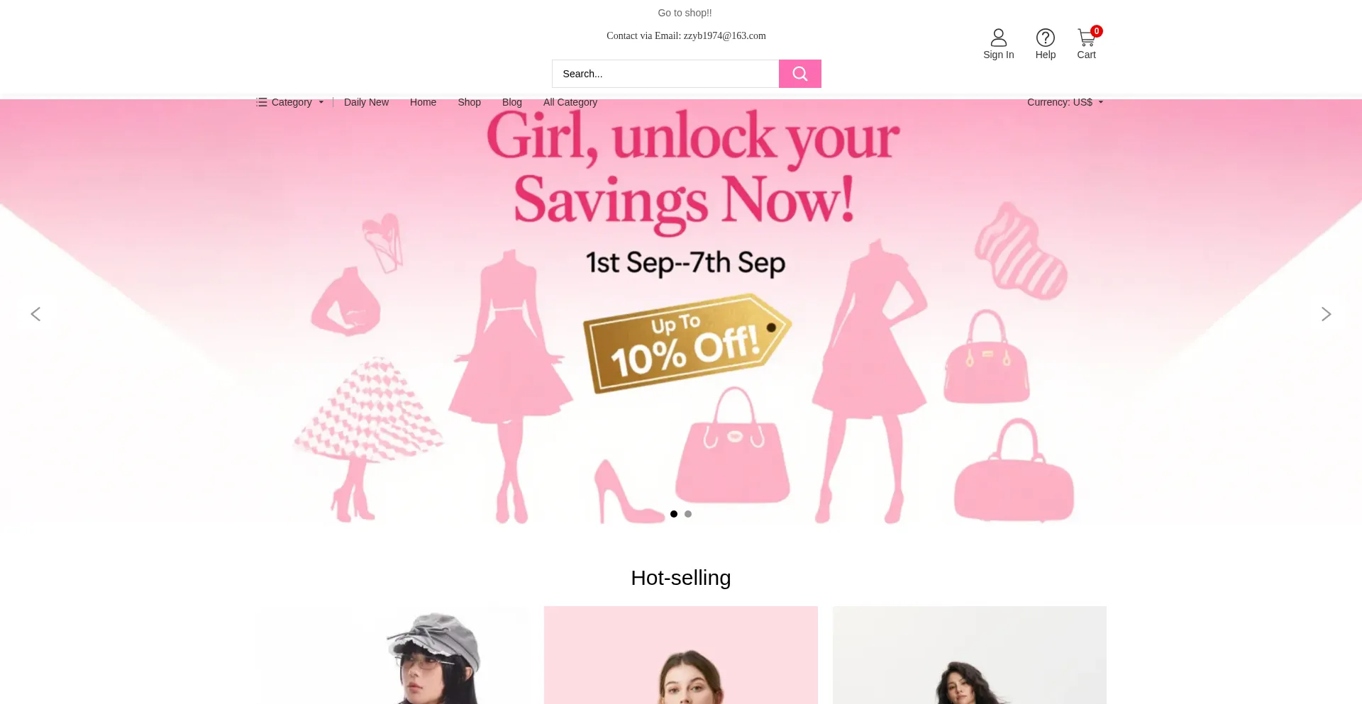 Website screenshot of Confidentme.shop
