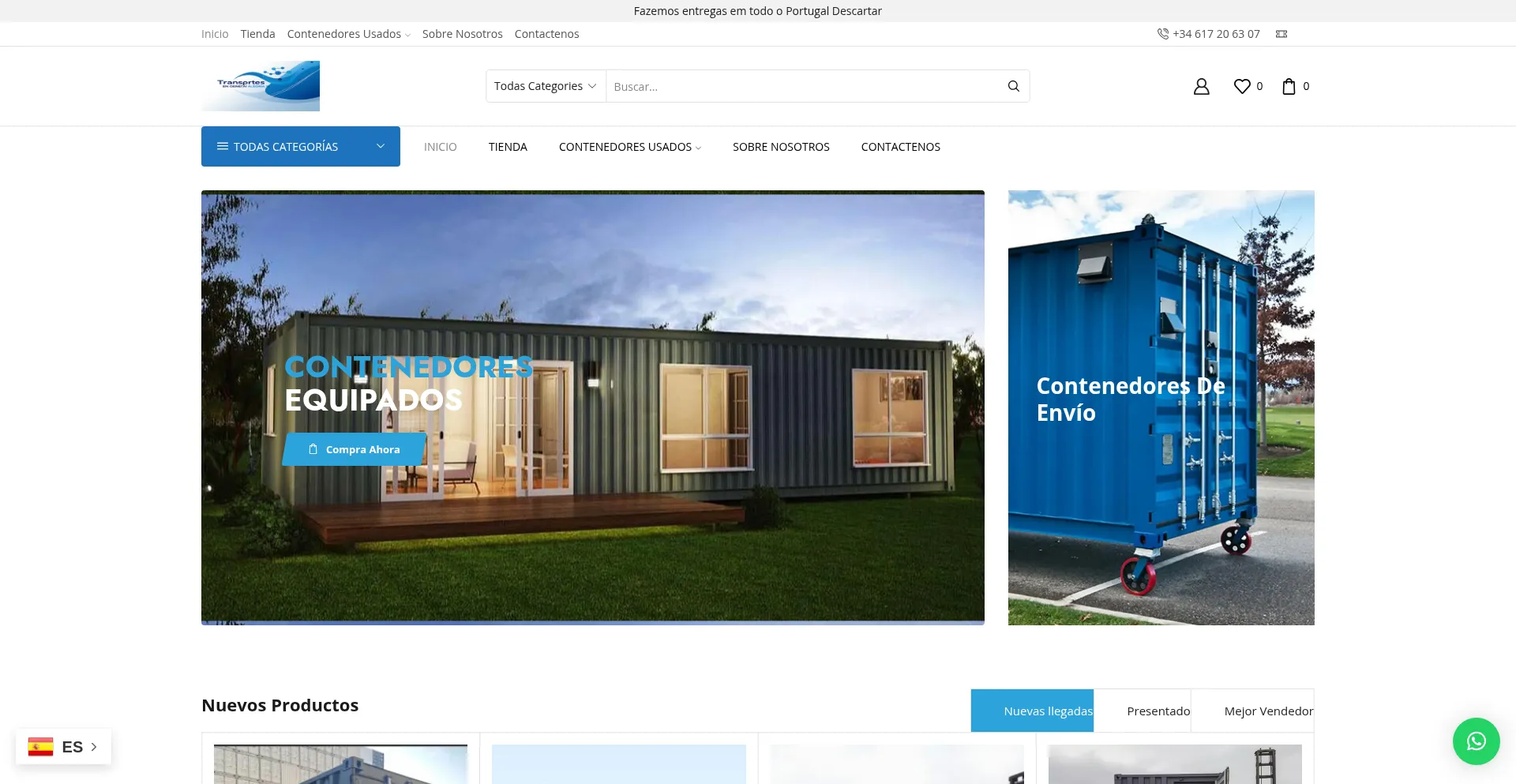 Website screenshot of Contenedor-sarsarrom.es