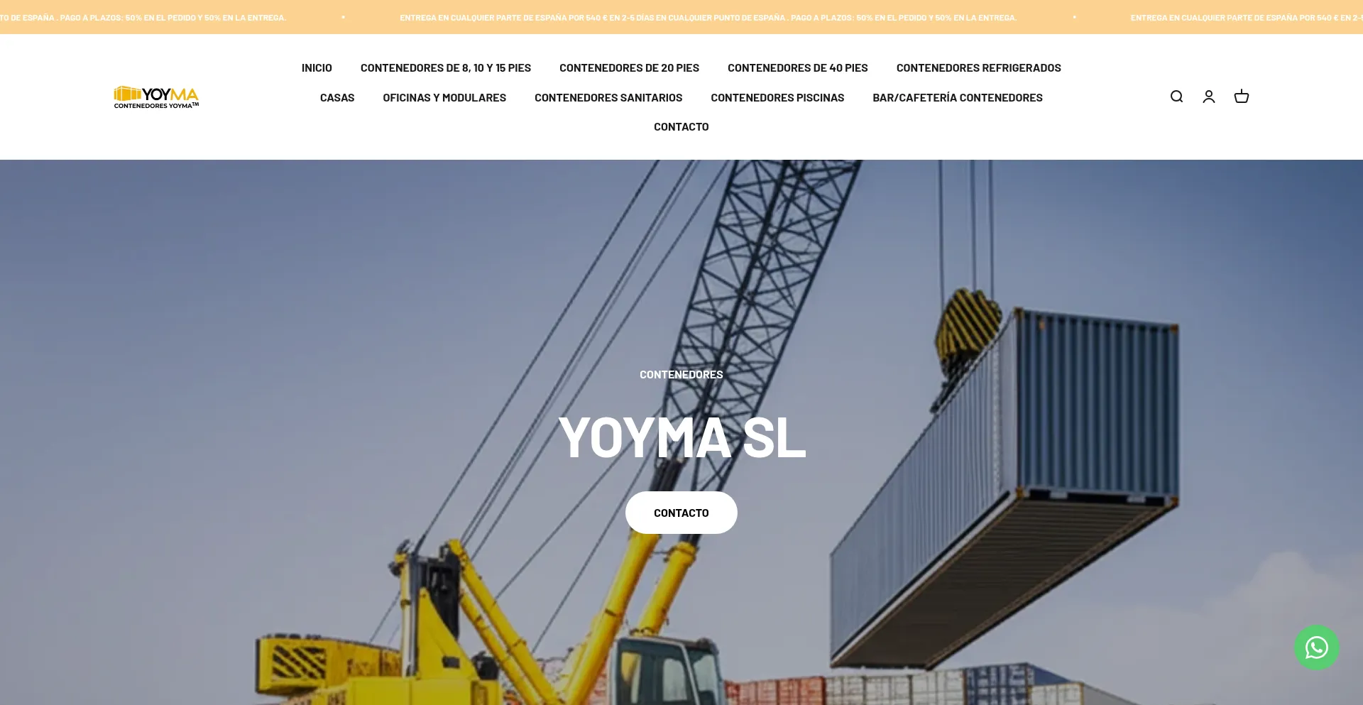 Website screenshot of Contenedoresyoymasl.es