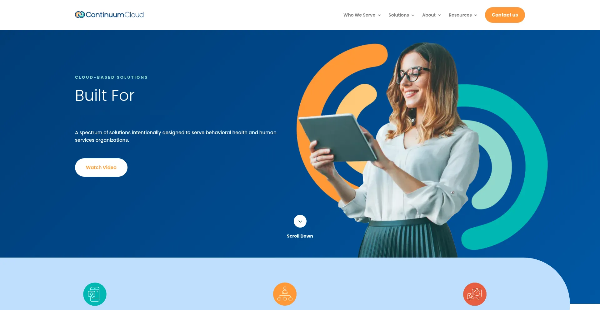 Website screenshot of Continuumcloud.com