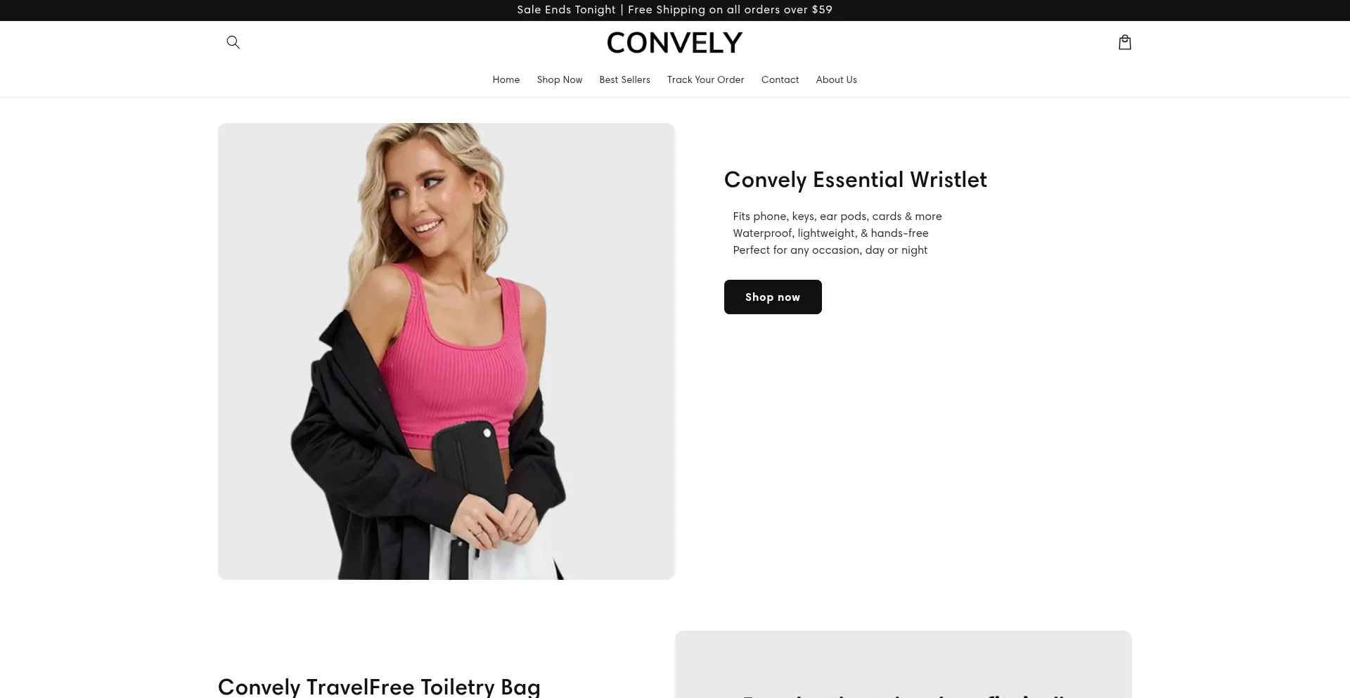 Website screenshot of Convely.com