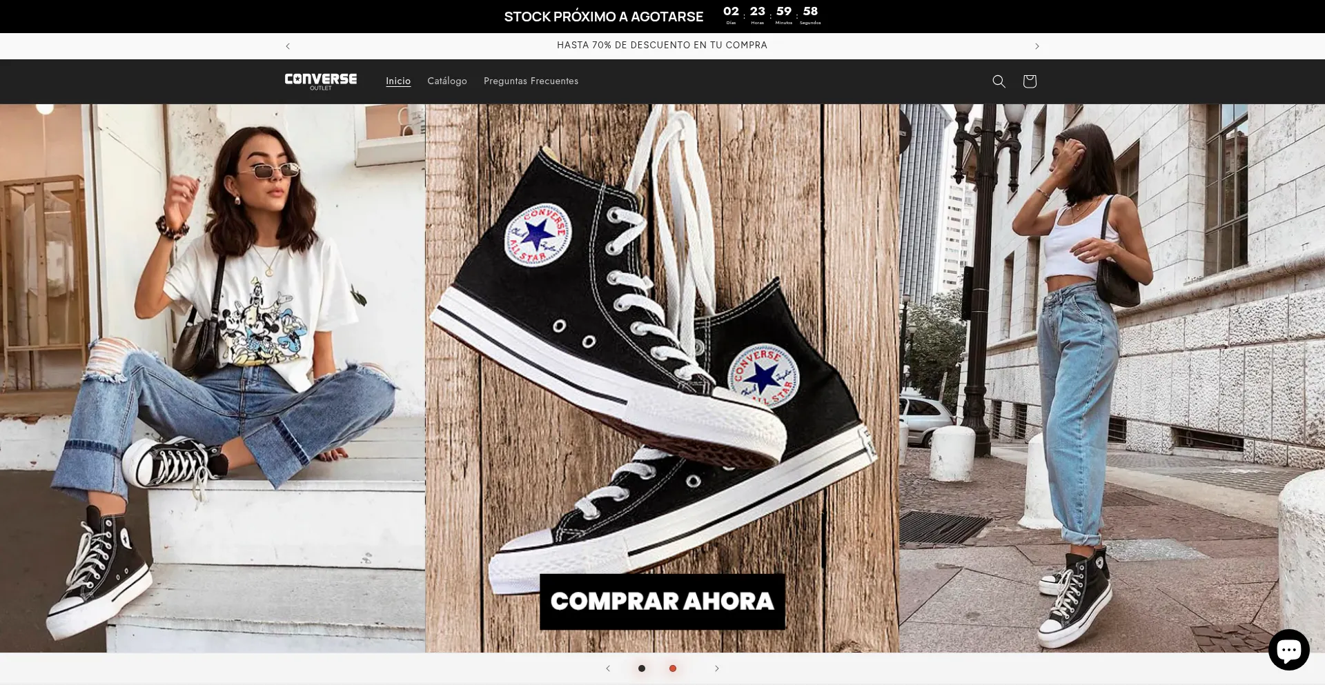 Website screenshot of Conversemx.com