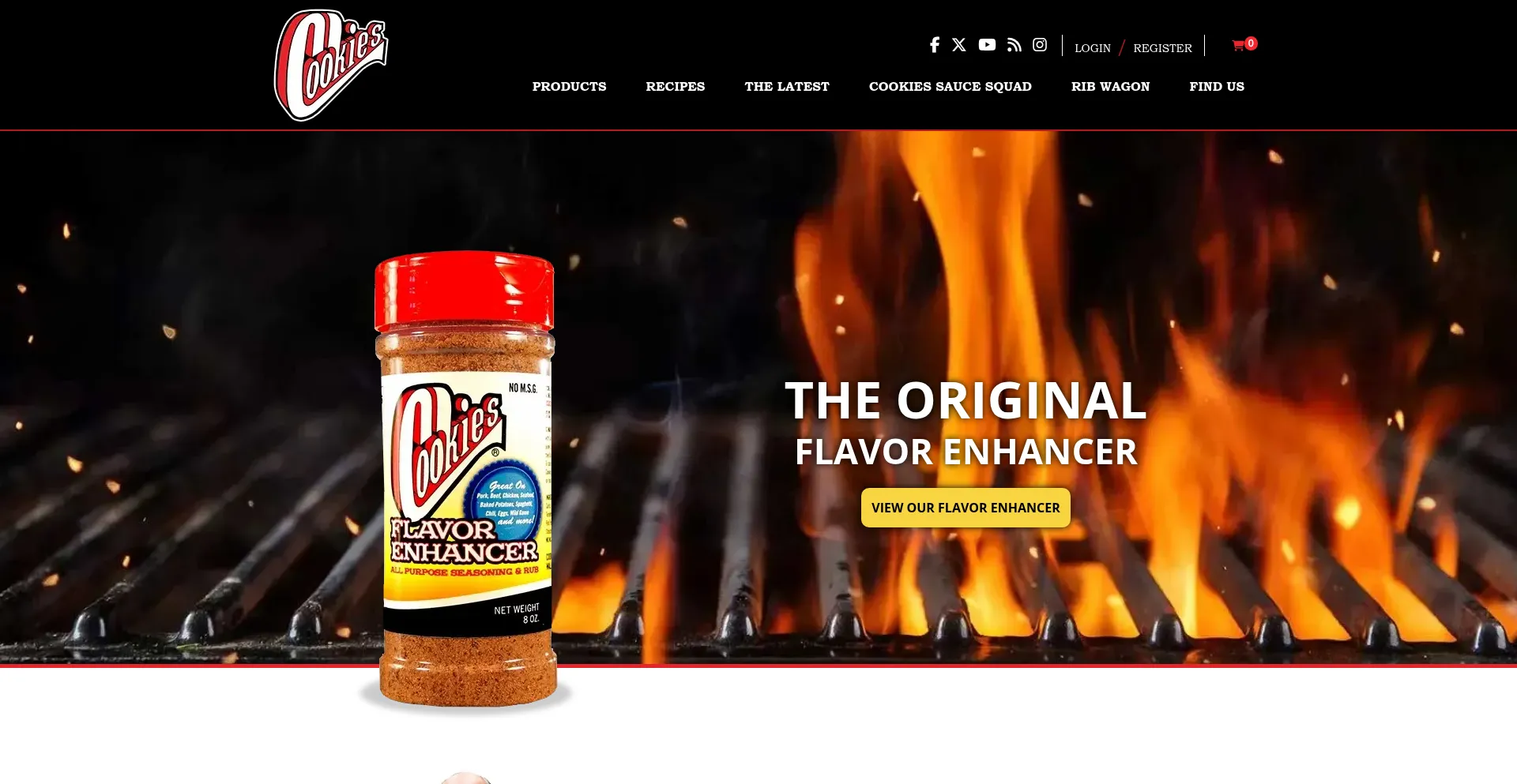 Website screenshot of Cookiesbbq.com