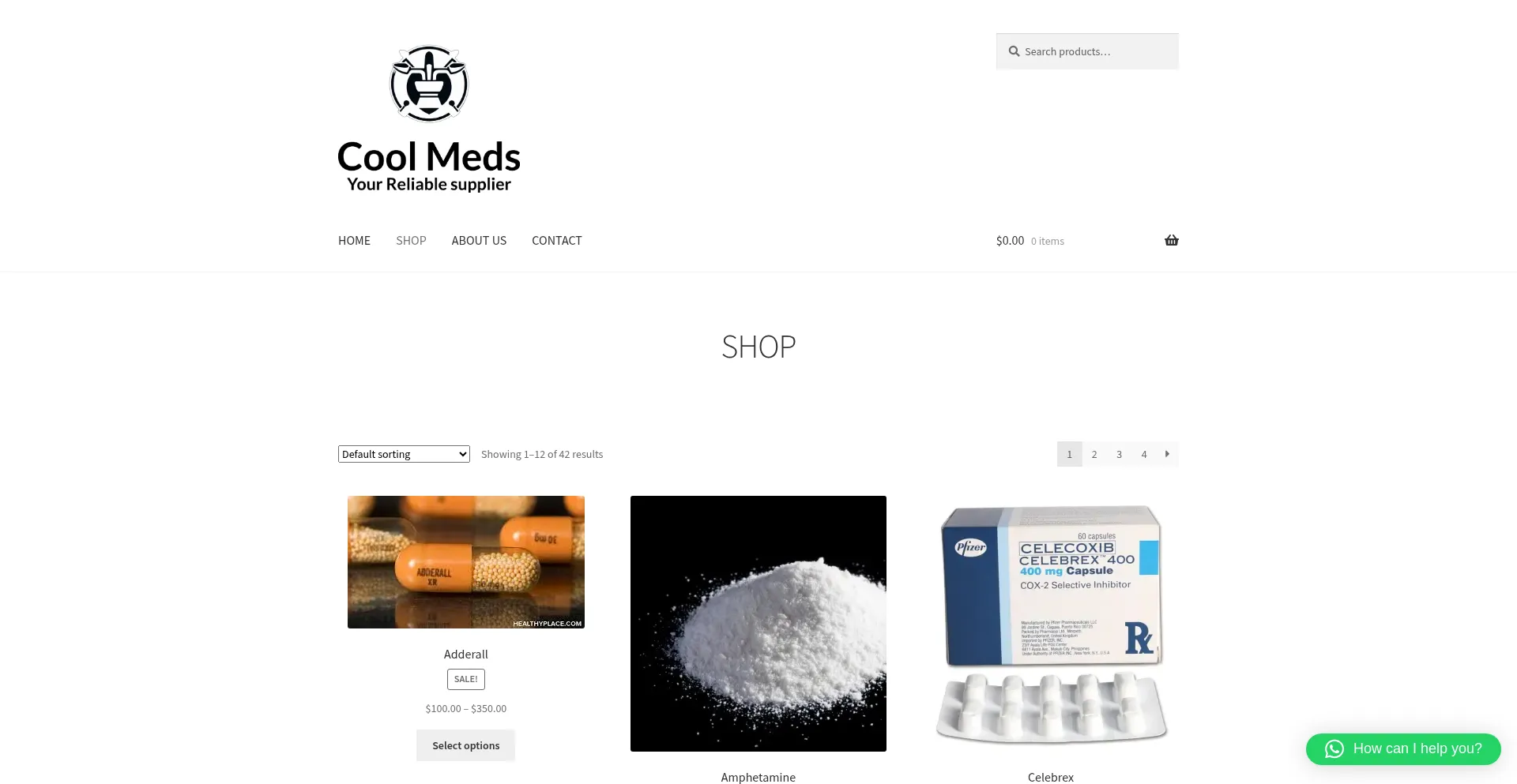 Website screenshot of Coolmedstore.com