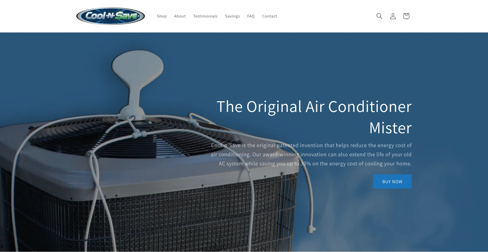 Website screenshot of Coolnsave.com