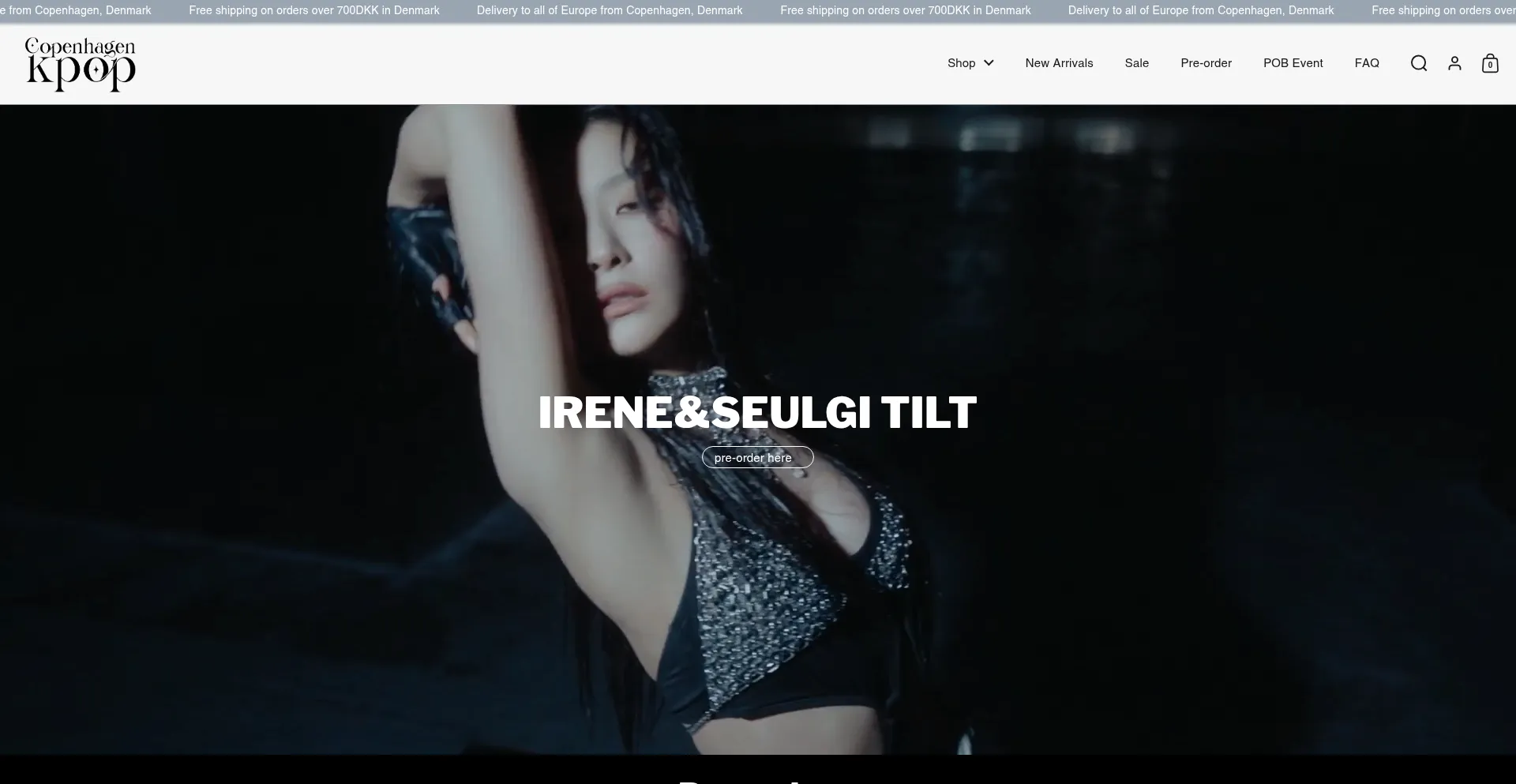 Website screenshot of Copenhagenkpop.com