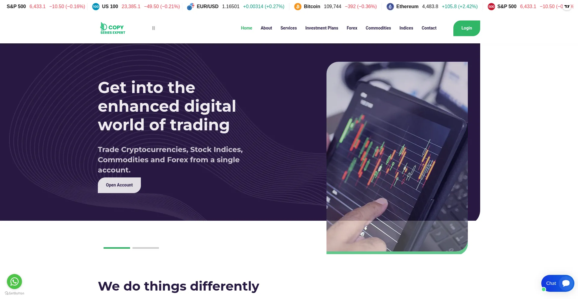 Website screenshot of Copyseriesexpert.com