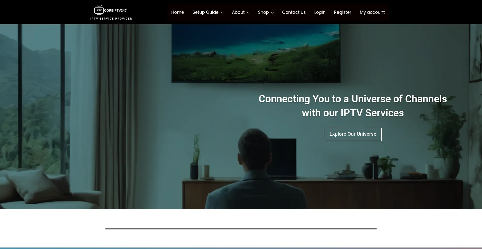 Website screenshot of Coreiptv247.com