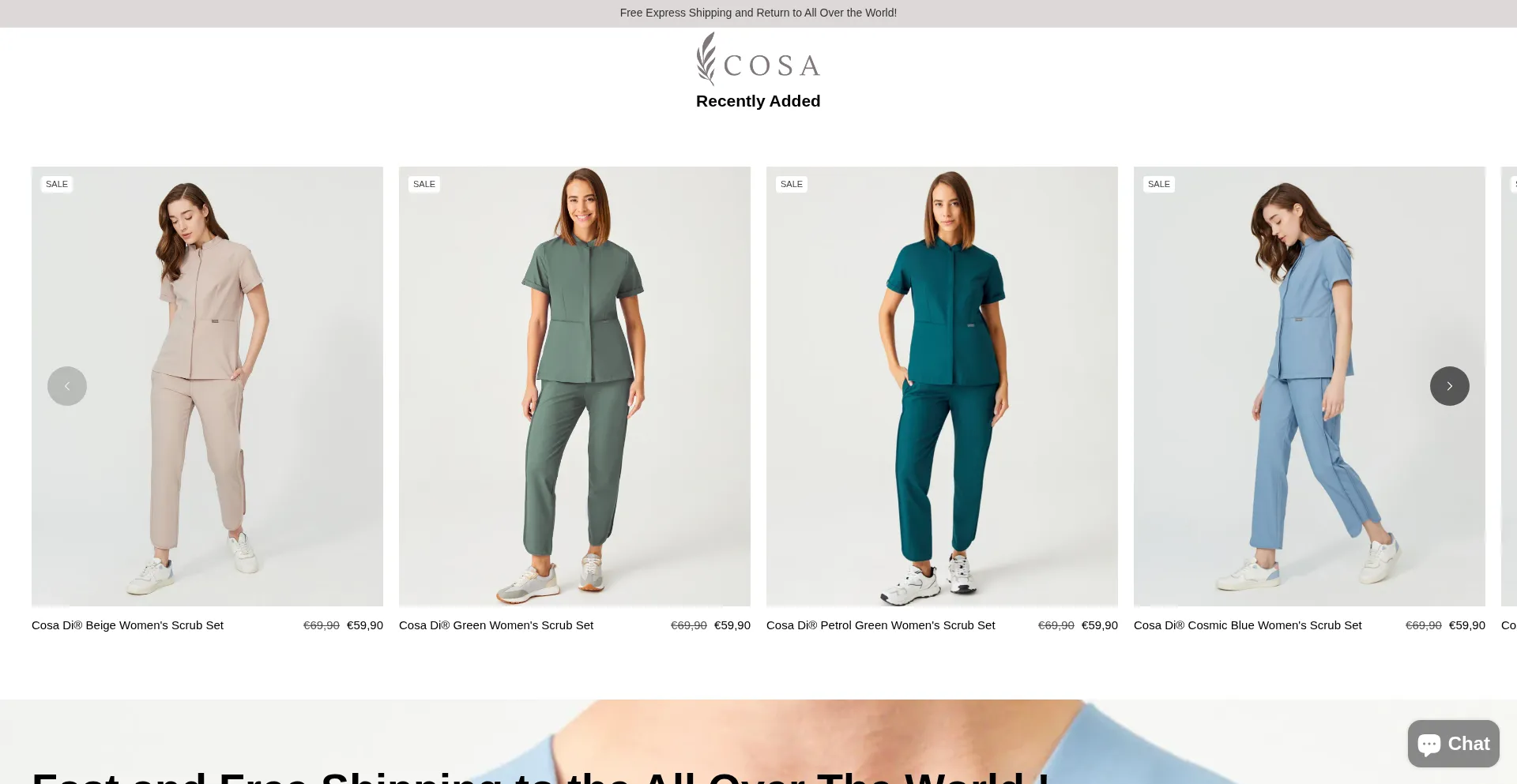 Website screenshot of Cosauniform.eu