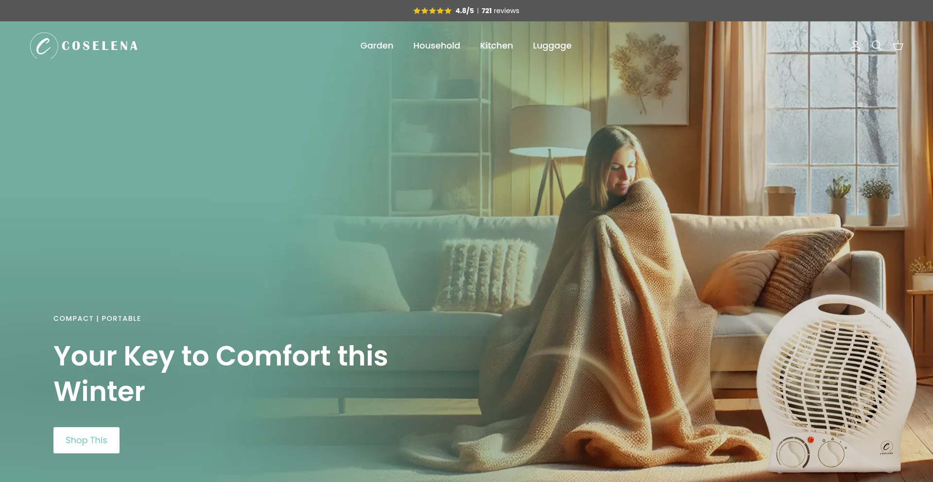 Website screenshot of Coselena.co.uk