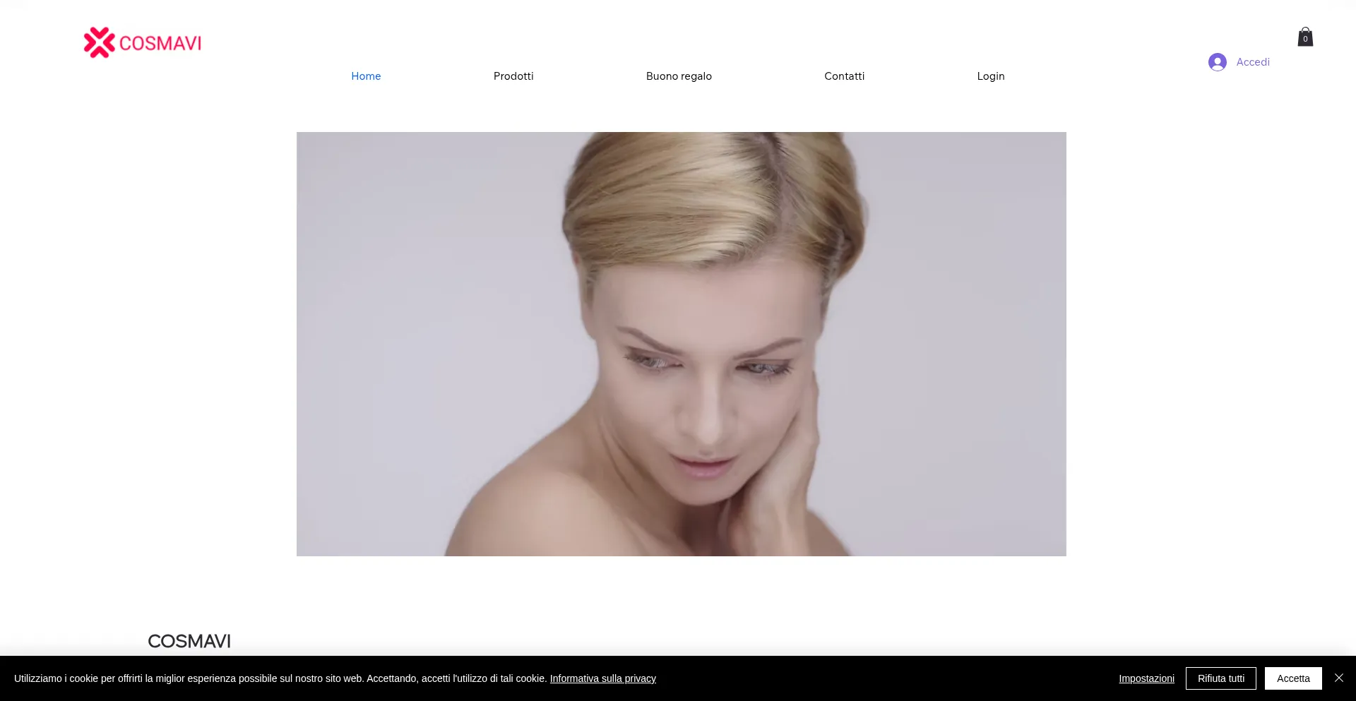 Website screenshot of Cosmavi.com