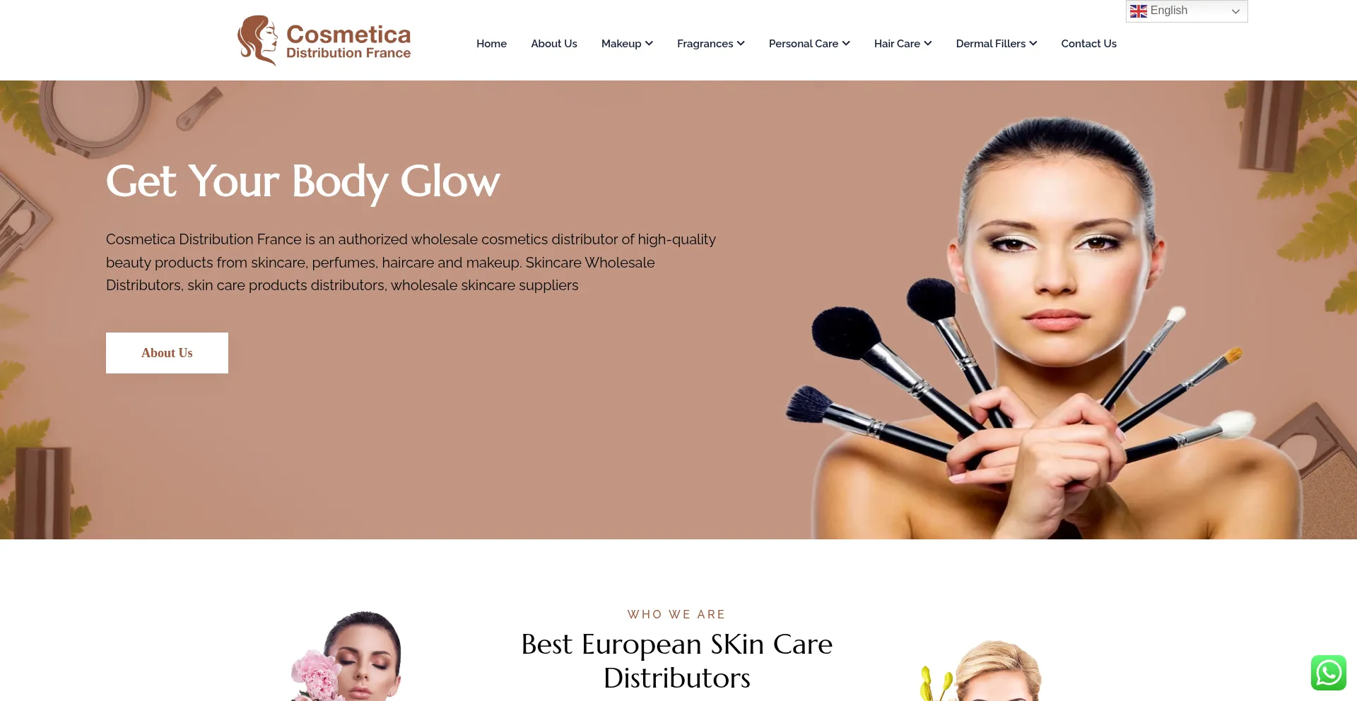 Website screenshot of Cosmeticadistributionfrance.com