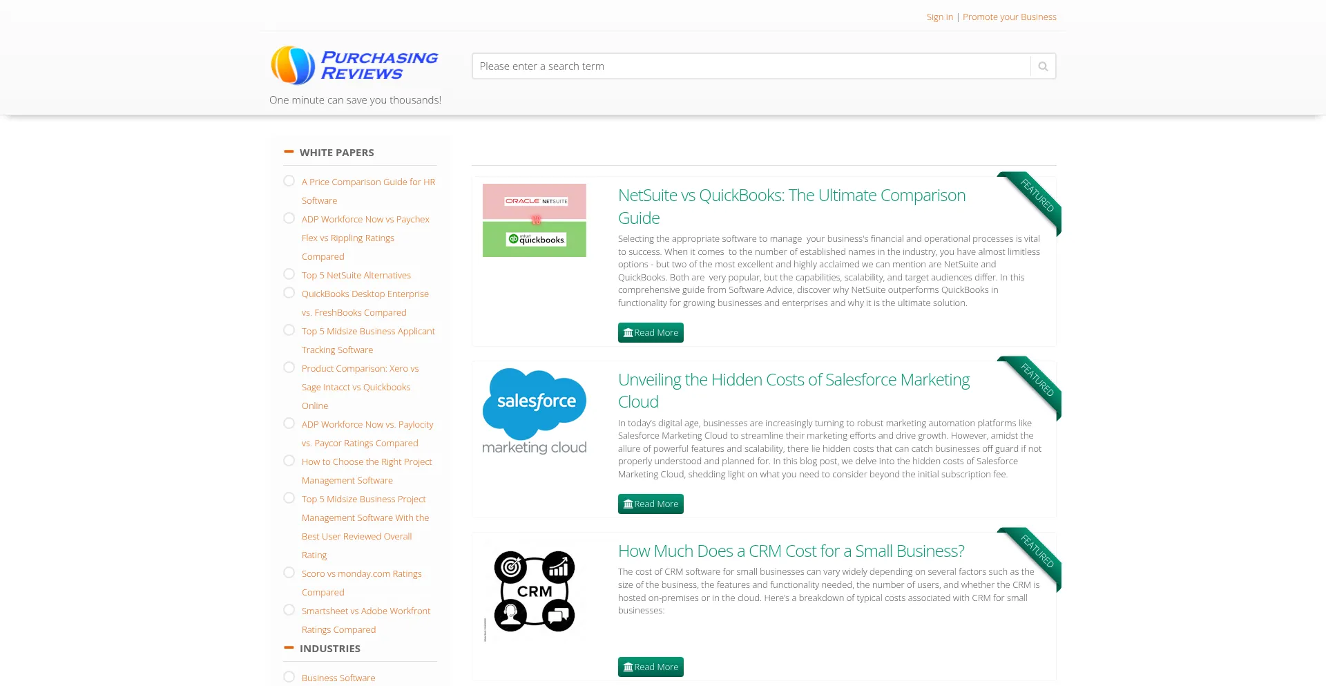 Website screenshot of Costsoldier.com