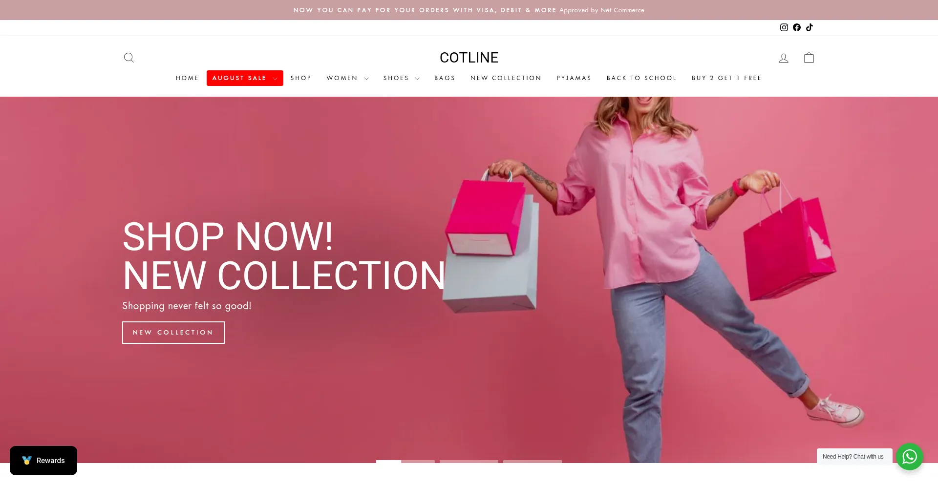 Website screenshot of Cotlinelb.com