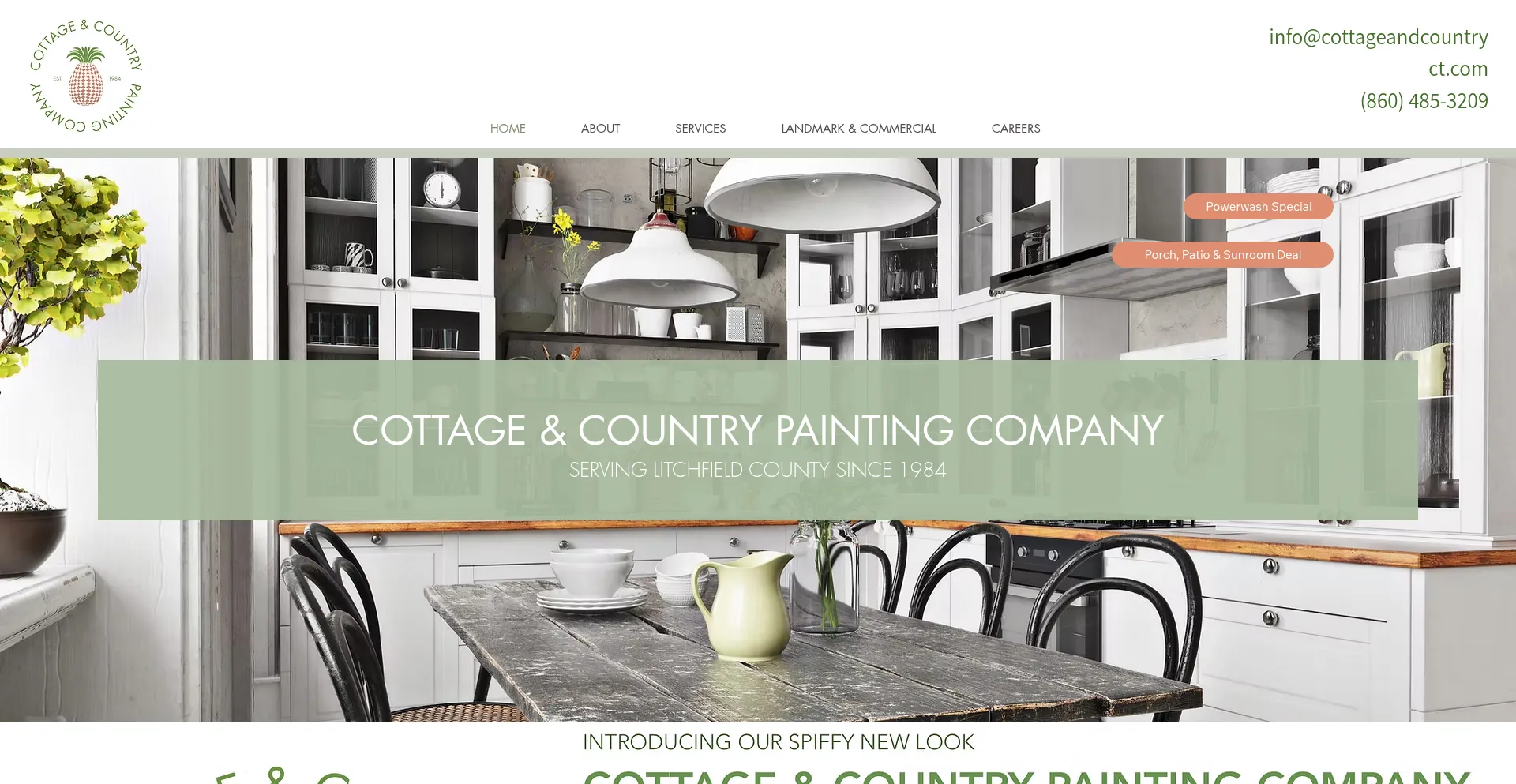 Website screenshot of Cottageandcountrypaintingcompany.com