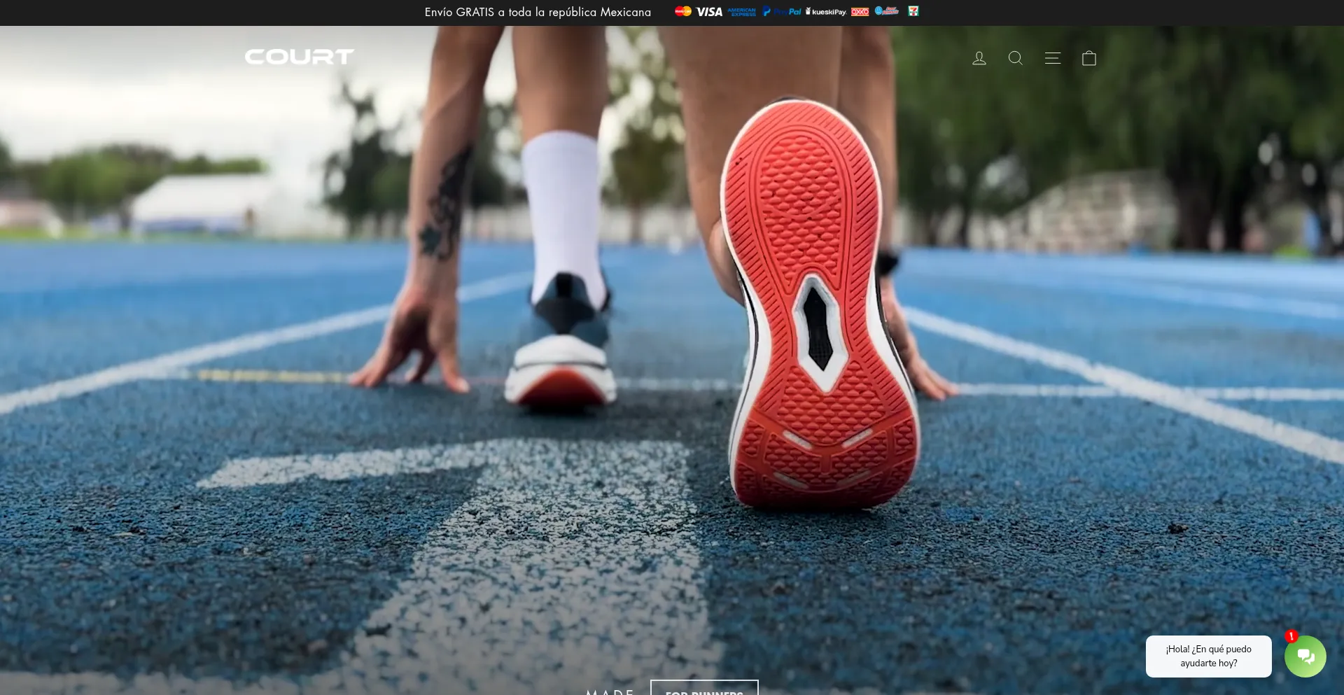 Website screenshot of Court.com.mx