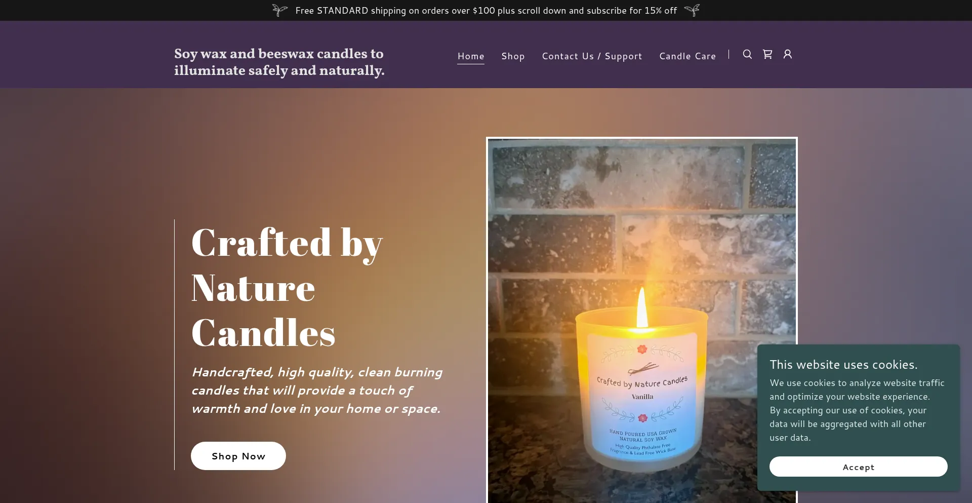 Craftedbynaturecandles.com