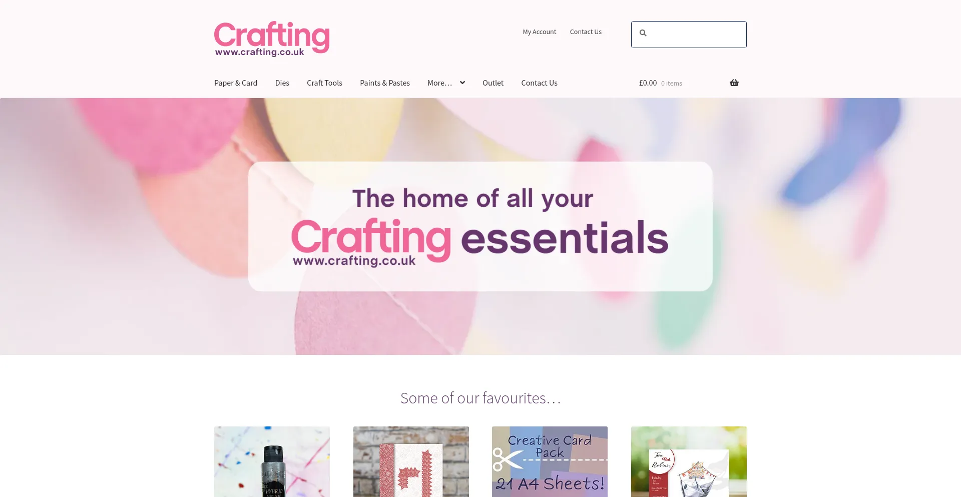 Website screenshot of Crafting.co.uk