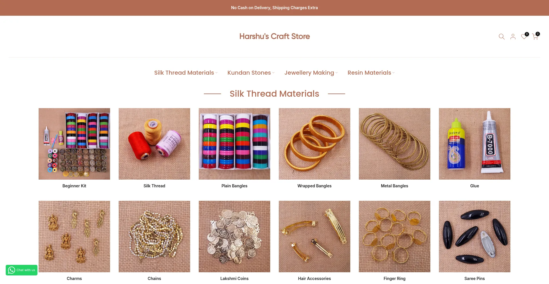 Website screenshot of Craftstorebyharshu.com