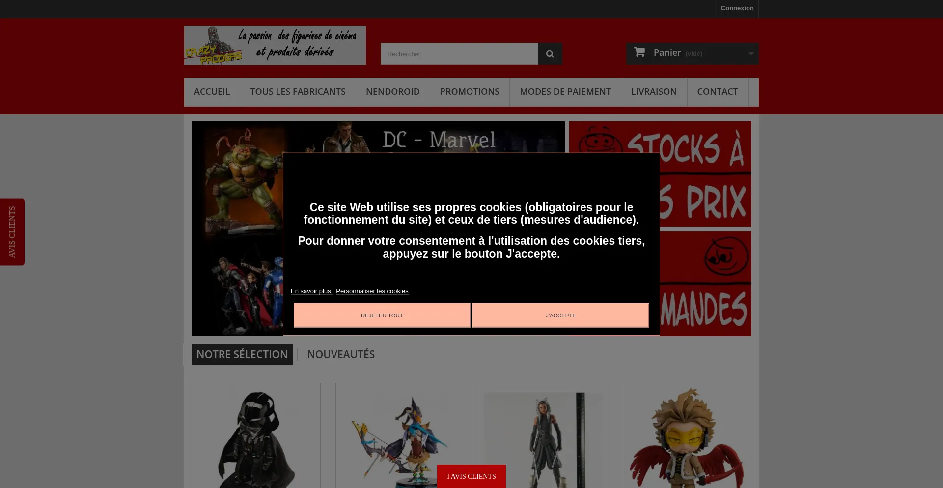 Website screenshot of Crazyproders.com