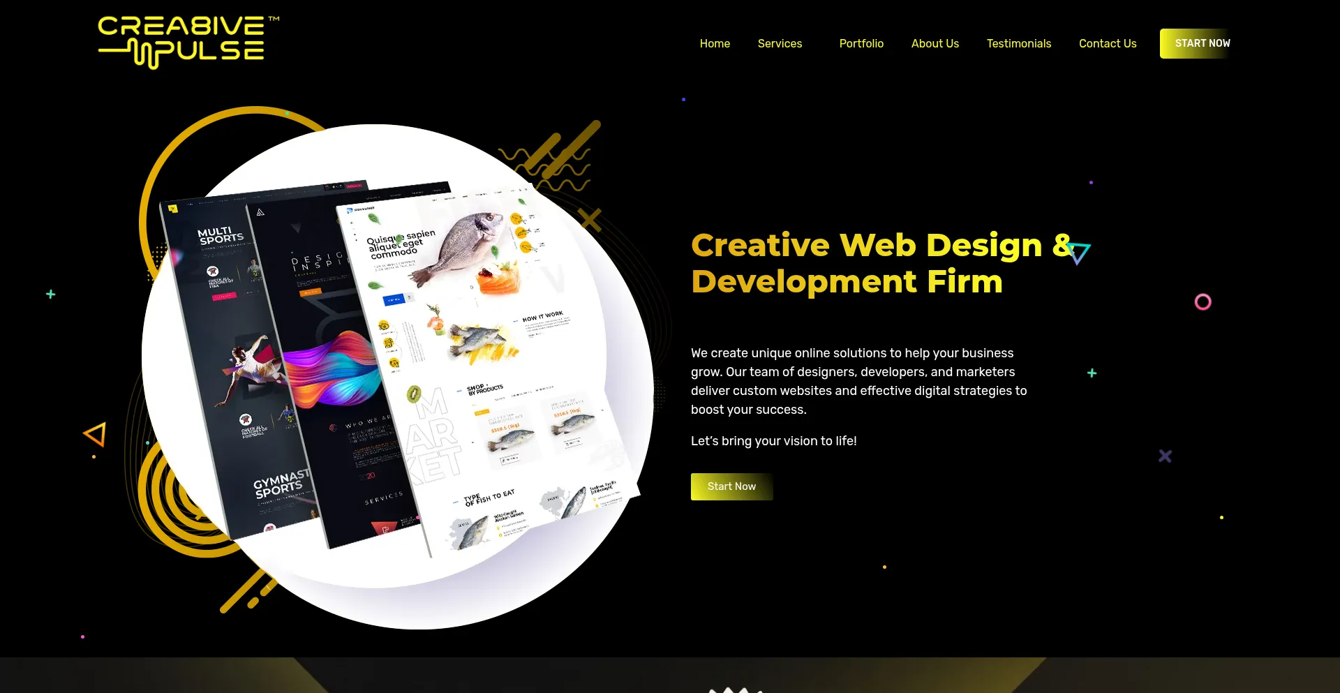 Website screenshot of Crea8ivepulse.com