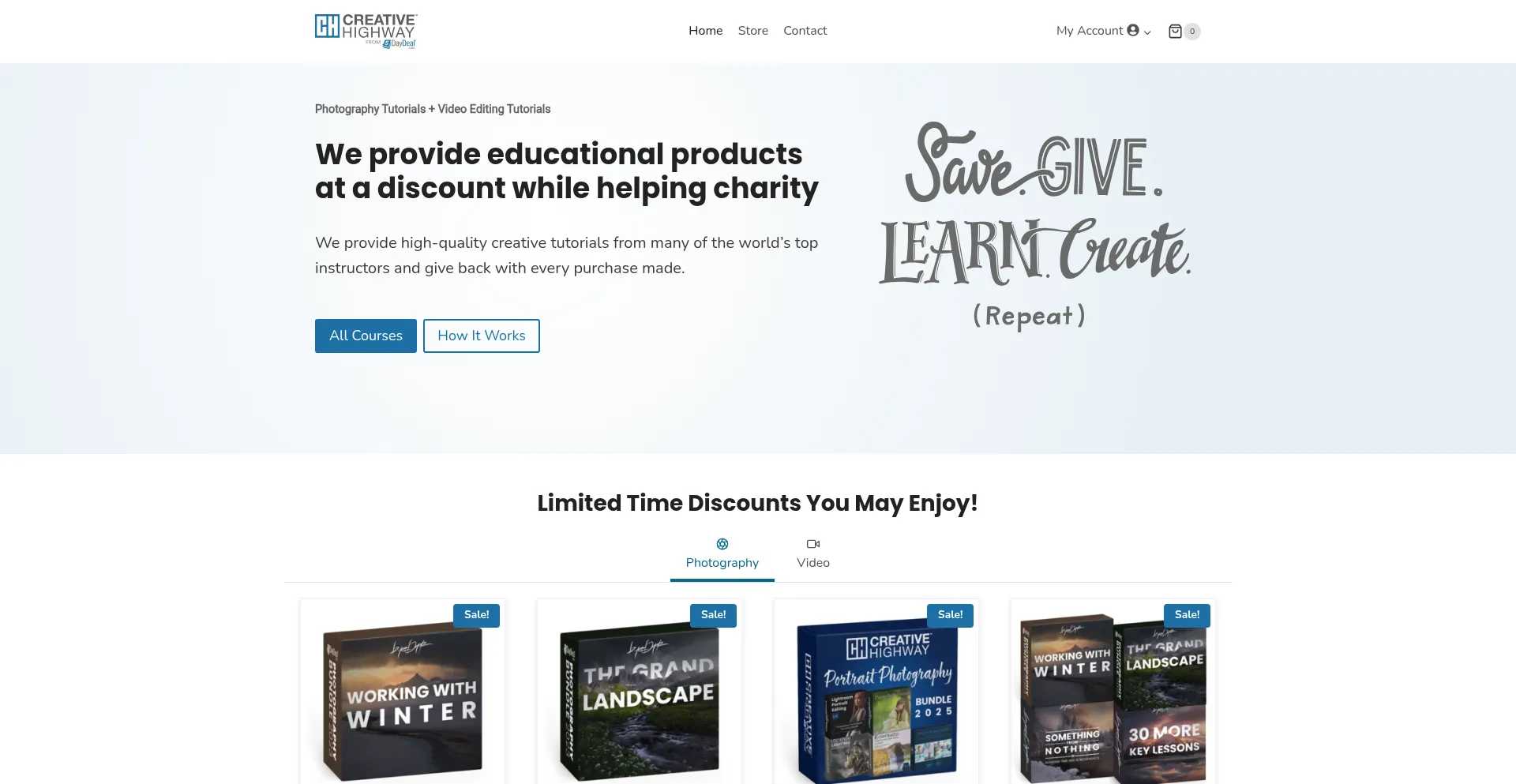 Website screenshot of Creativehighway.com