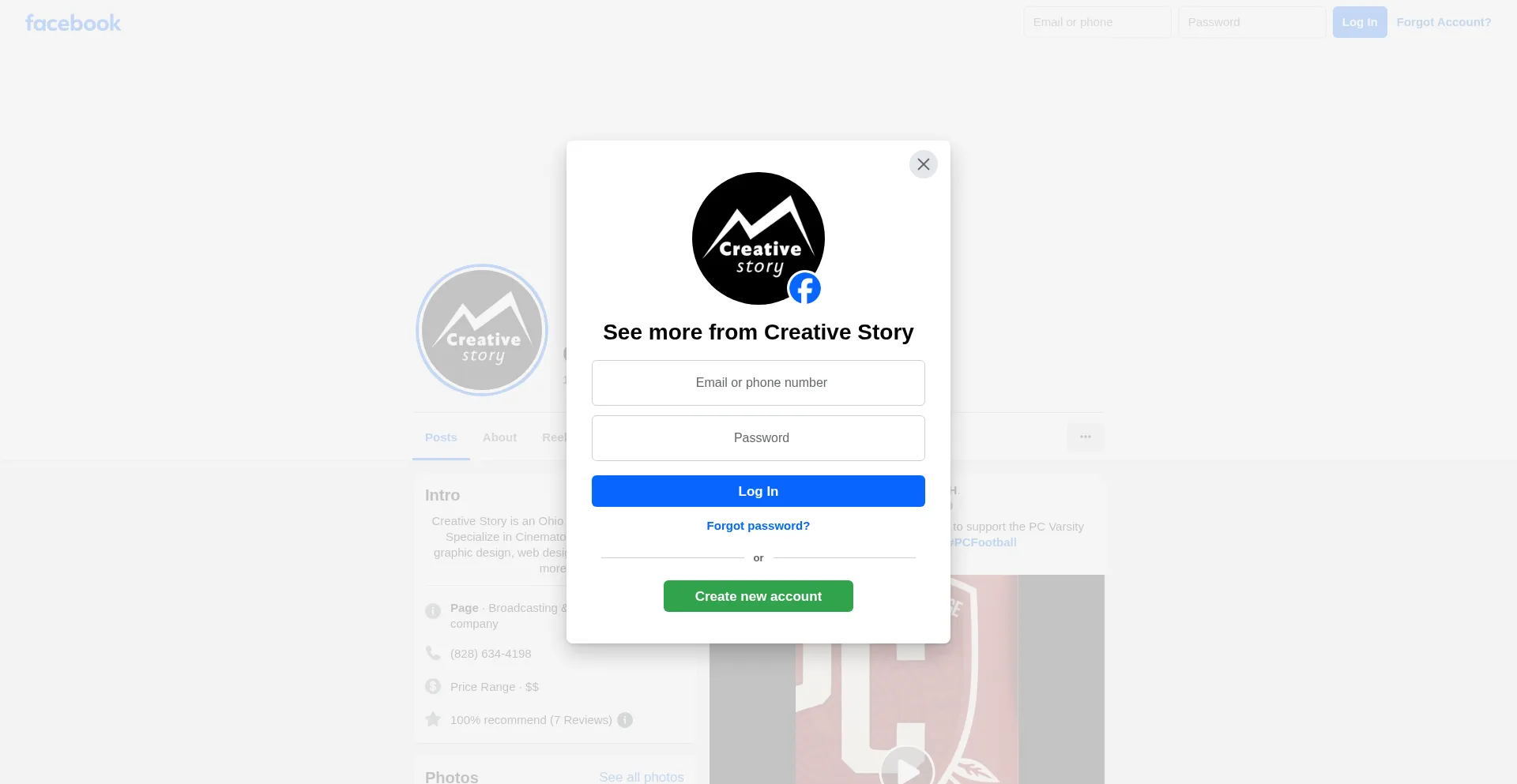 Website screenshot of Creativestorymedia.com