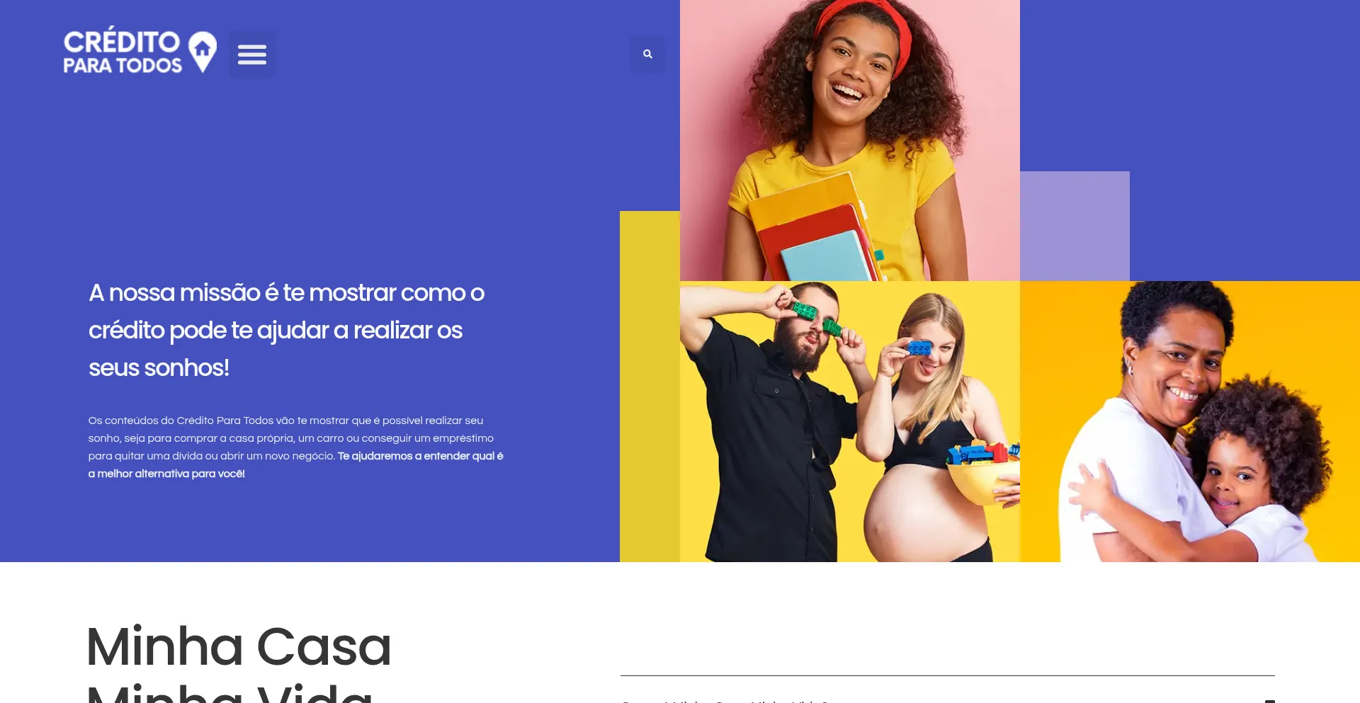 Website screenshot of Creditoparatodos.org