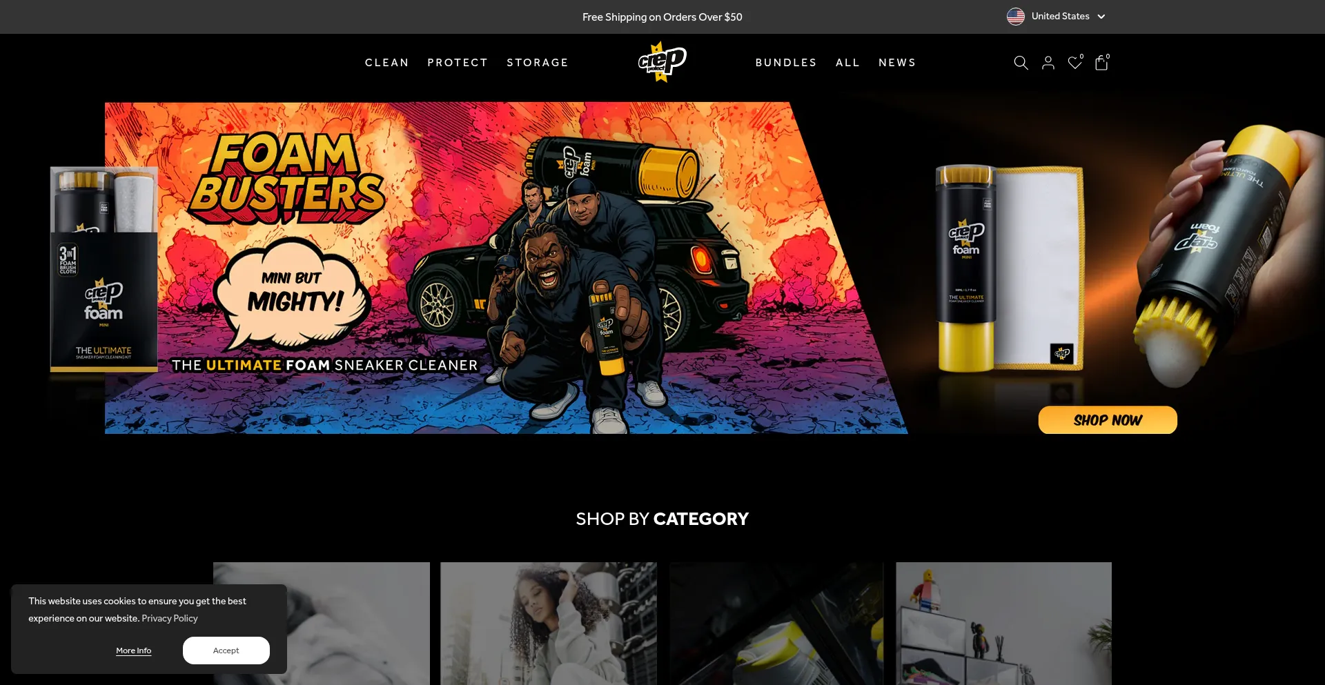 Website screenshot of Crepprotect.com