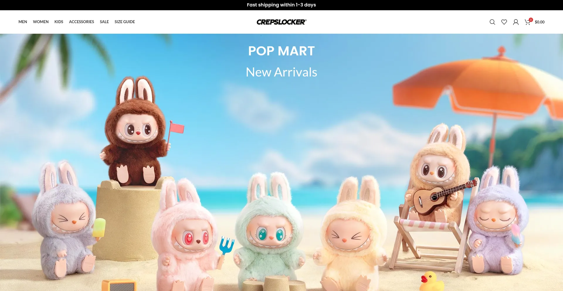 Website screenshot of Crepslockerhub.shop