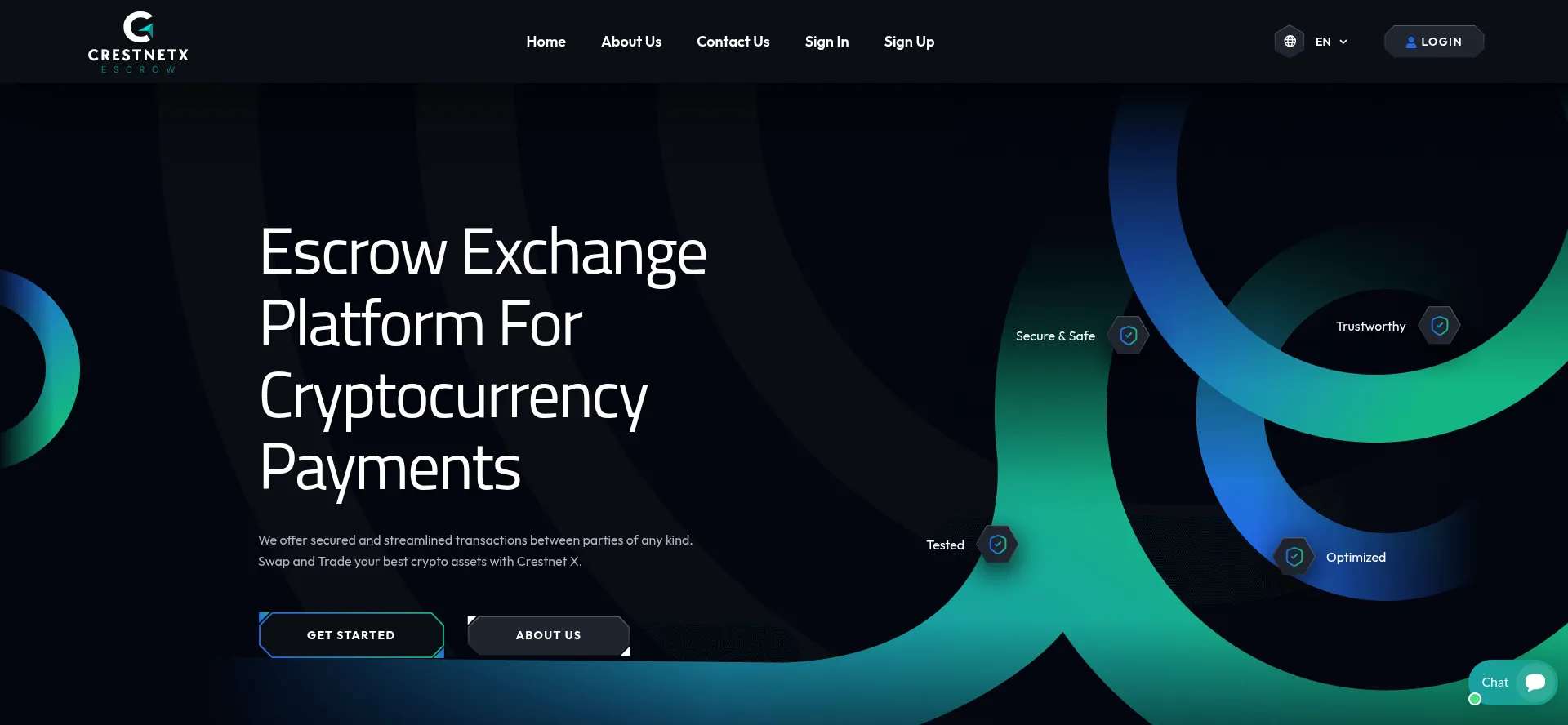 Website screenshot of Crestnetx.com