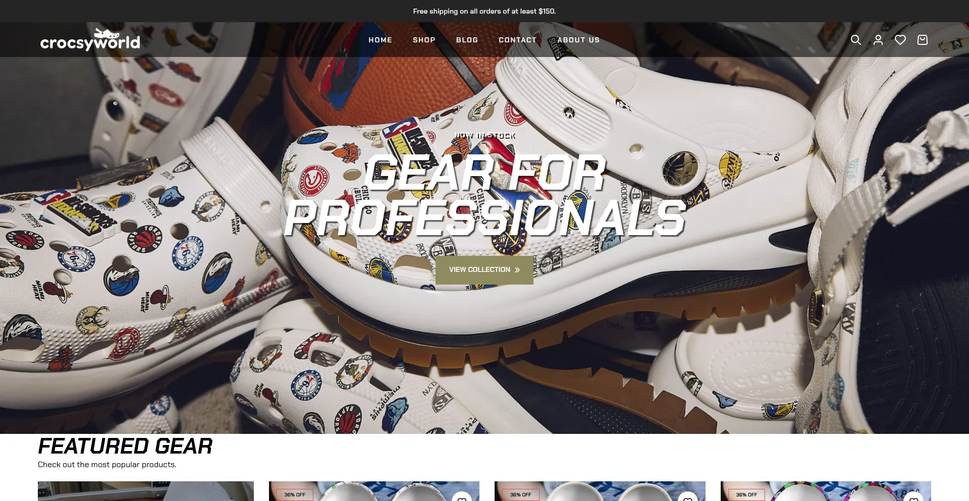 Website screenshot of Crocsyworld.com