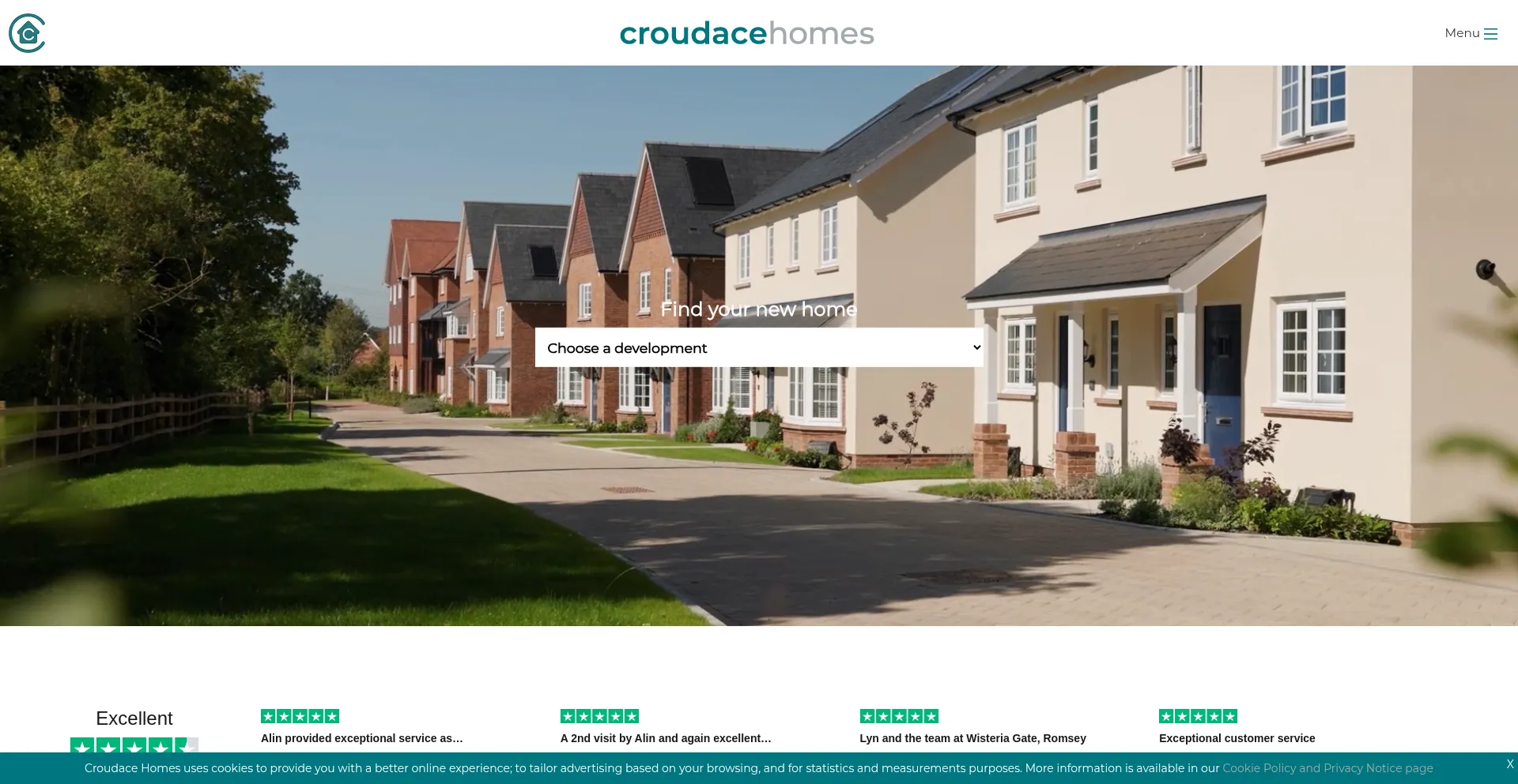 Website screenshot of Croudace.co.uk