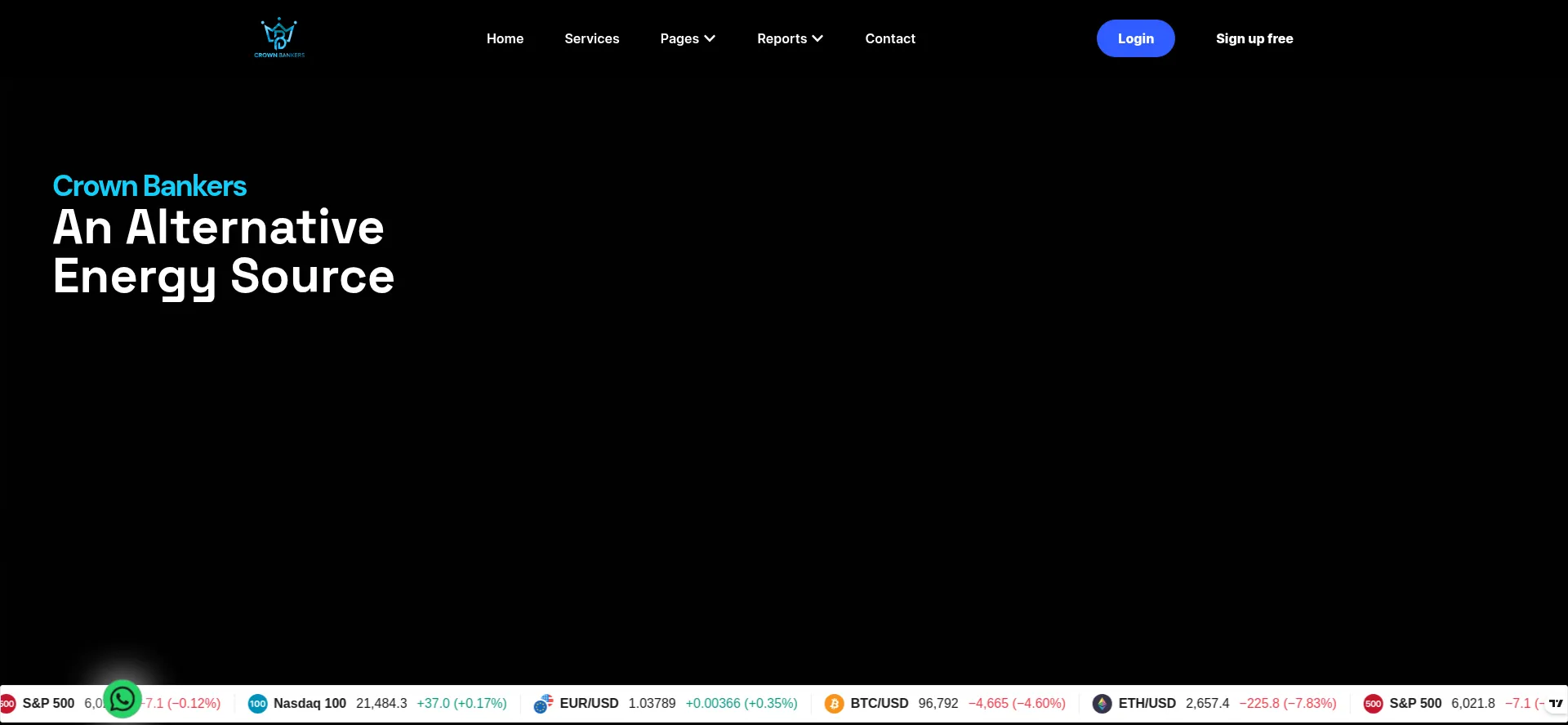 Website screenshot of Crownbankers.com