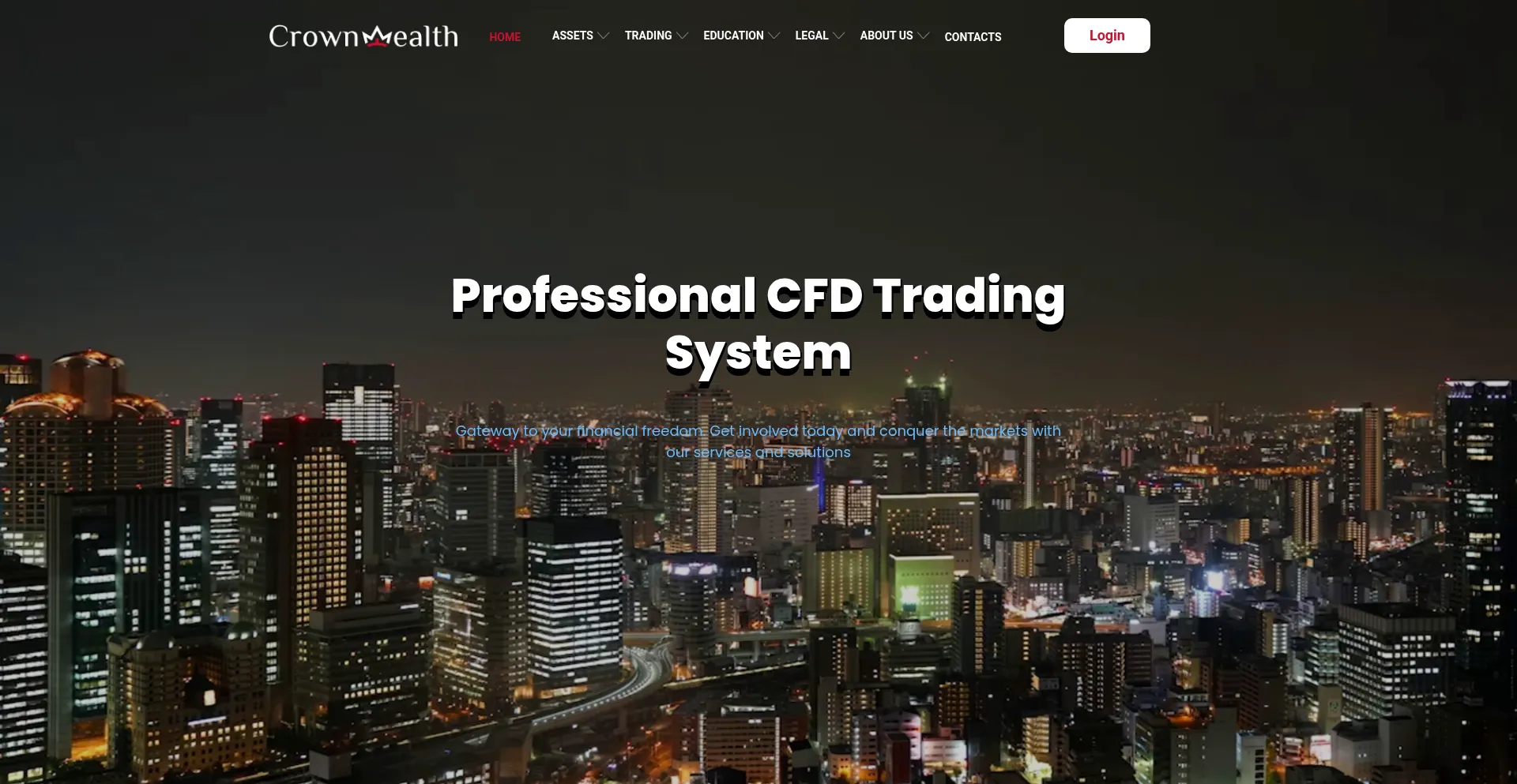Website screenshot of Crownwealth.io
